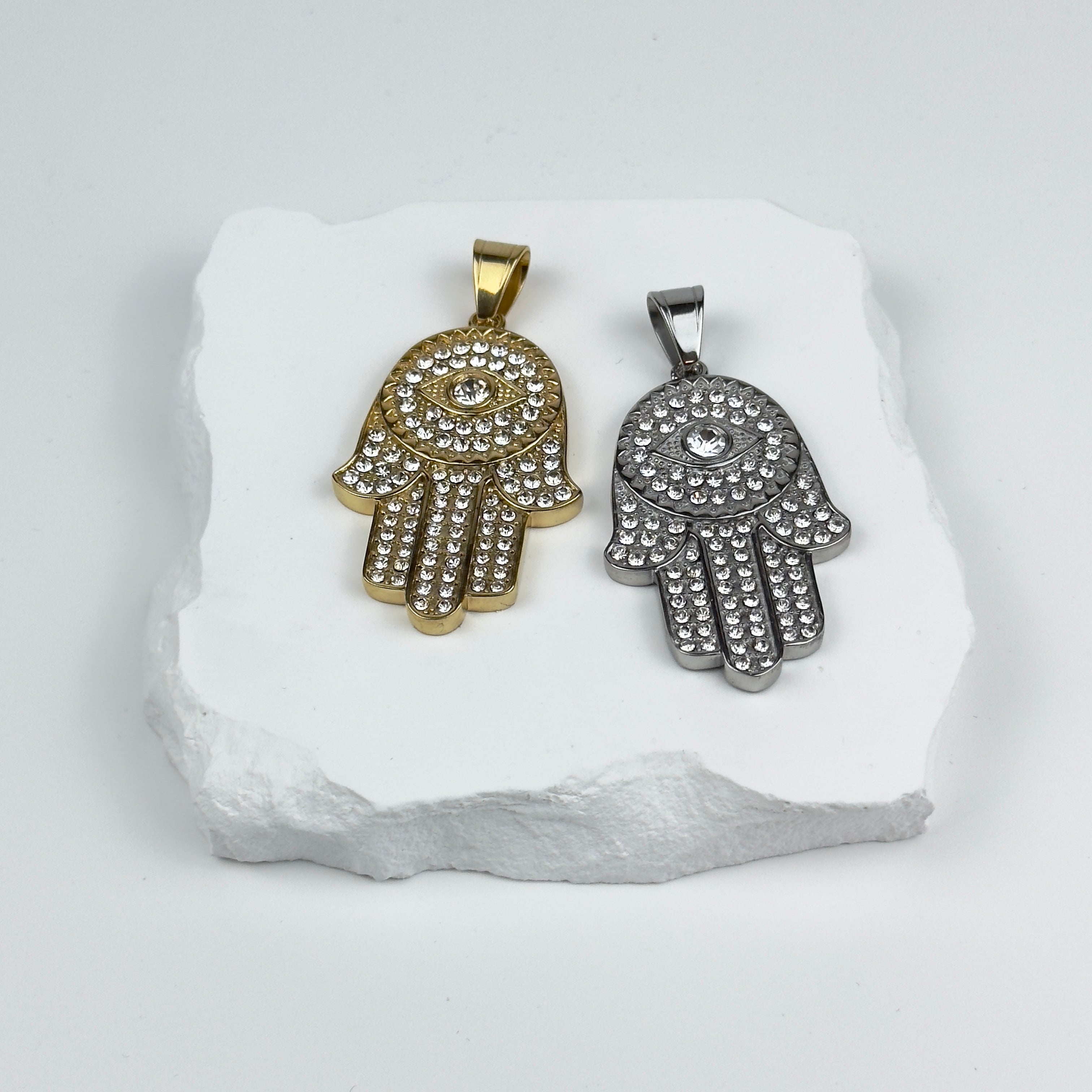 ANHENG FATIMAS HÅND V2 - SØLV