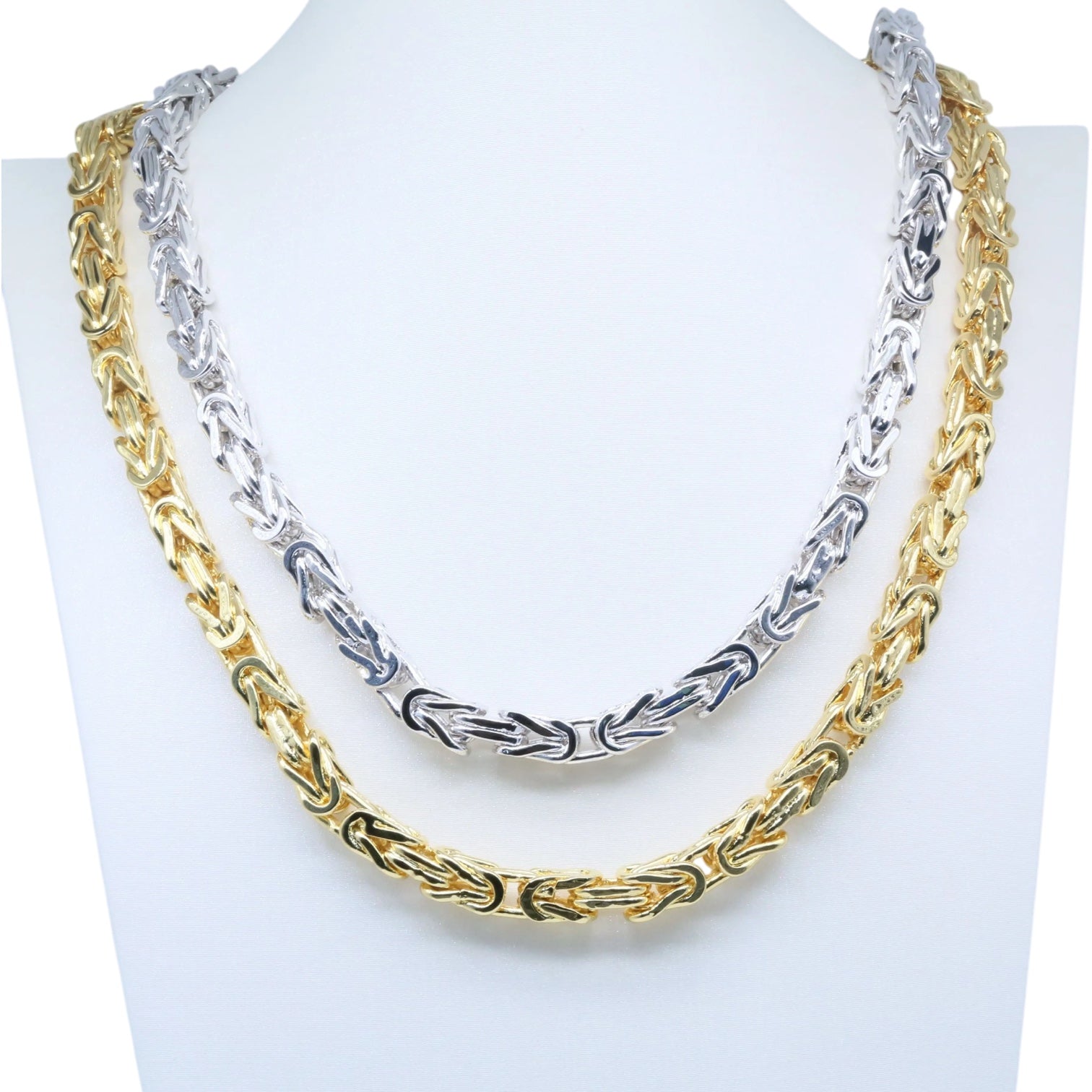 BYZANTINE NECKLACE LUXURY - SILVER (6MM)