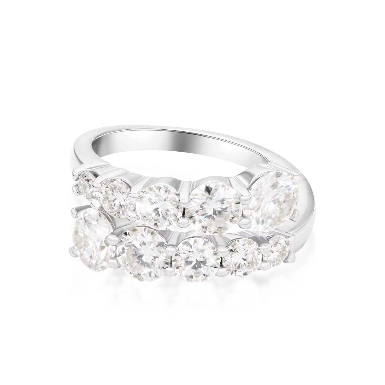 RING DONATELLA WITH MOISSANITE DIAMONDS S925 - SILVER