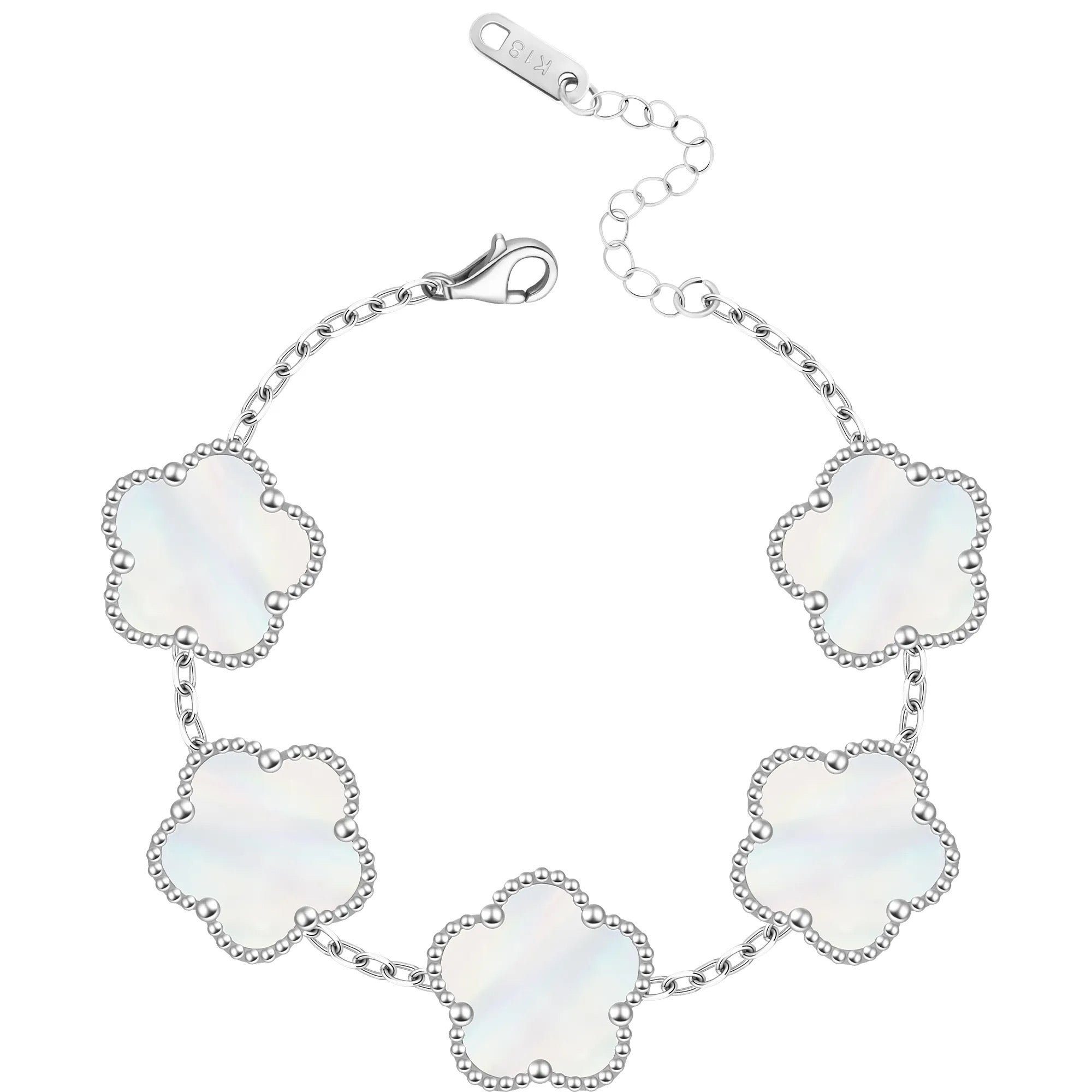 FIORI ARMBÅND - SØLV/HVIT