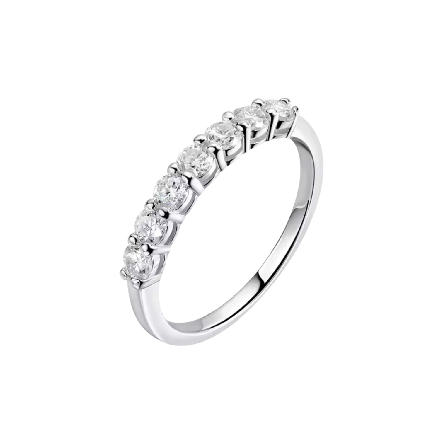 RING WITH MOISSANITE DIAMONDS S925 - SILVER