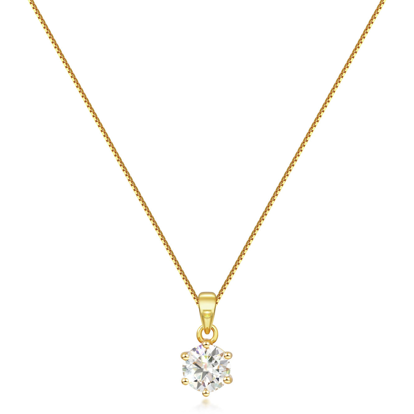 DIAMOND NECKLACE MOISSANITE S925 - GOLD