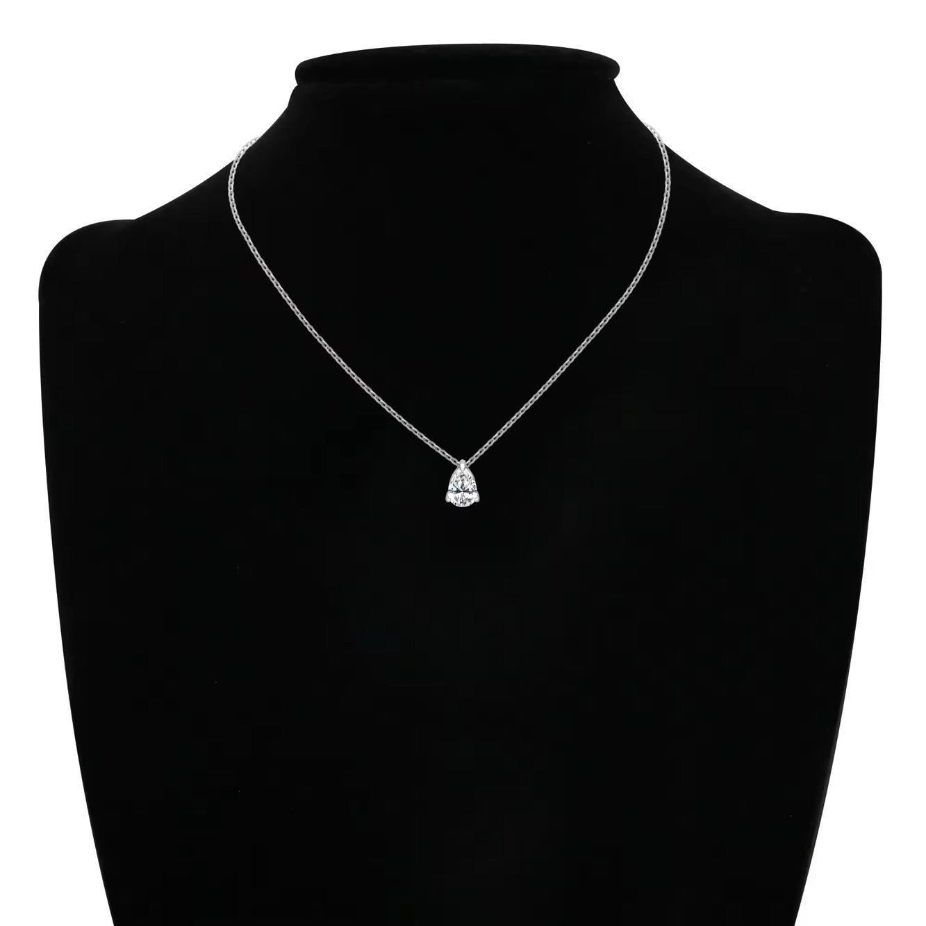 PEAR DIAMOND NECKLACE MOISSANITE S925 - SILVER