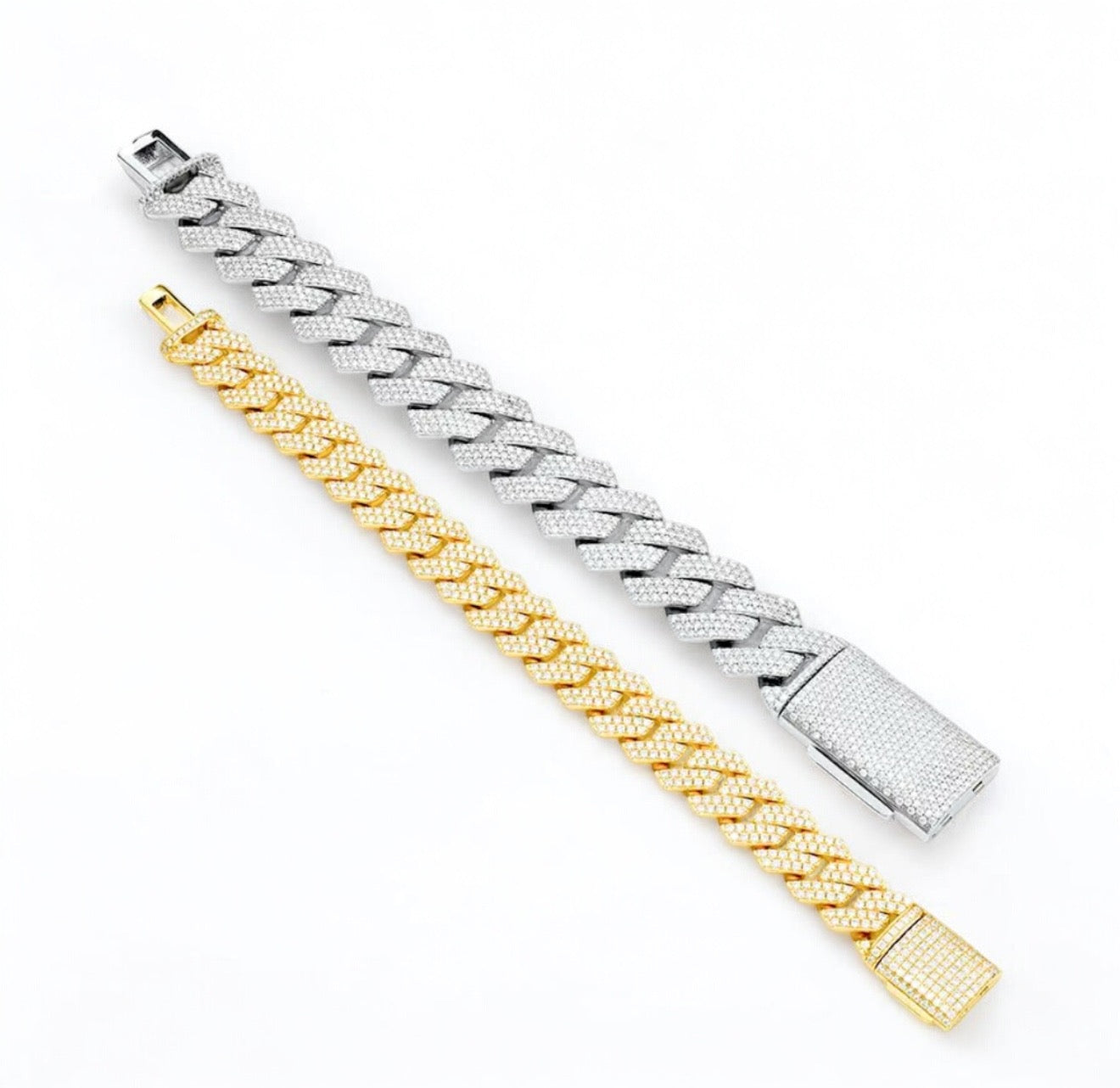 CUBAN ICE ARMBÅND MOISSANITE S925 - SØLV