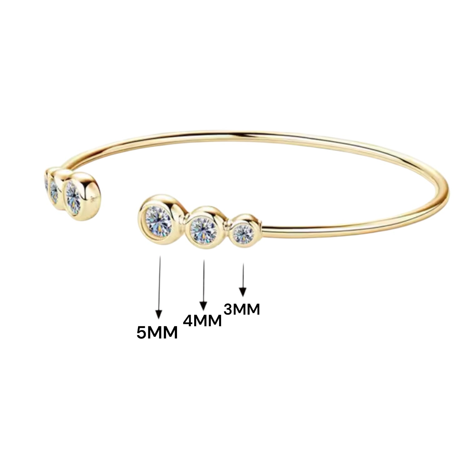 DIAMANT ARMBÅND MOISSANITE S925 - GULL