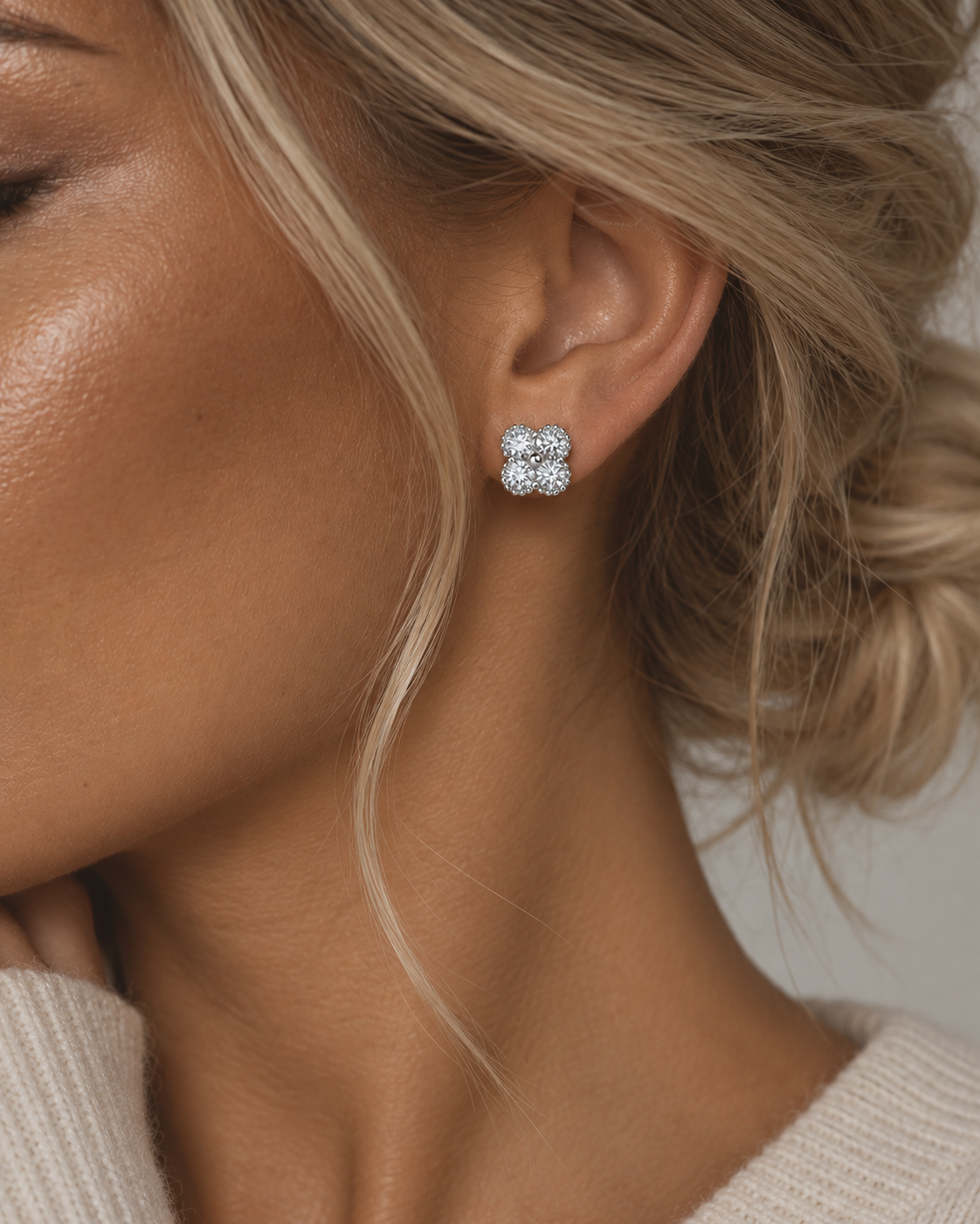 EARRINGS CHIARA MOISSANITE S925 - SILVER