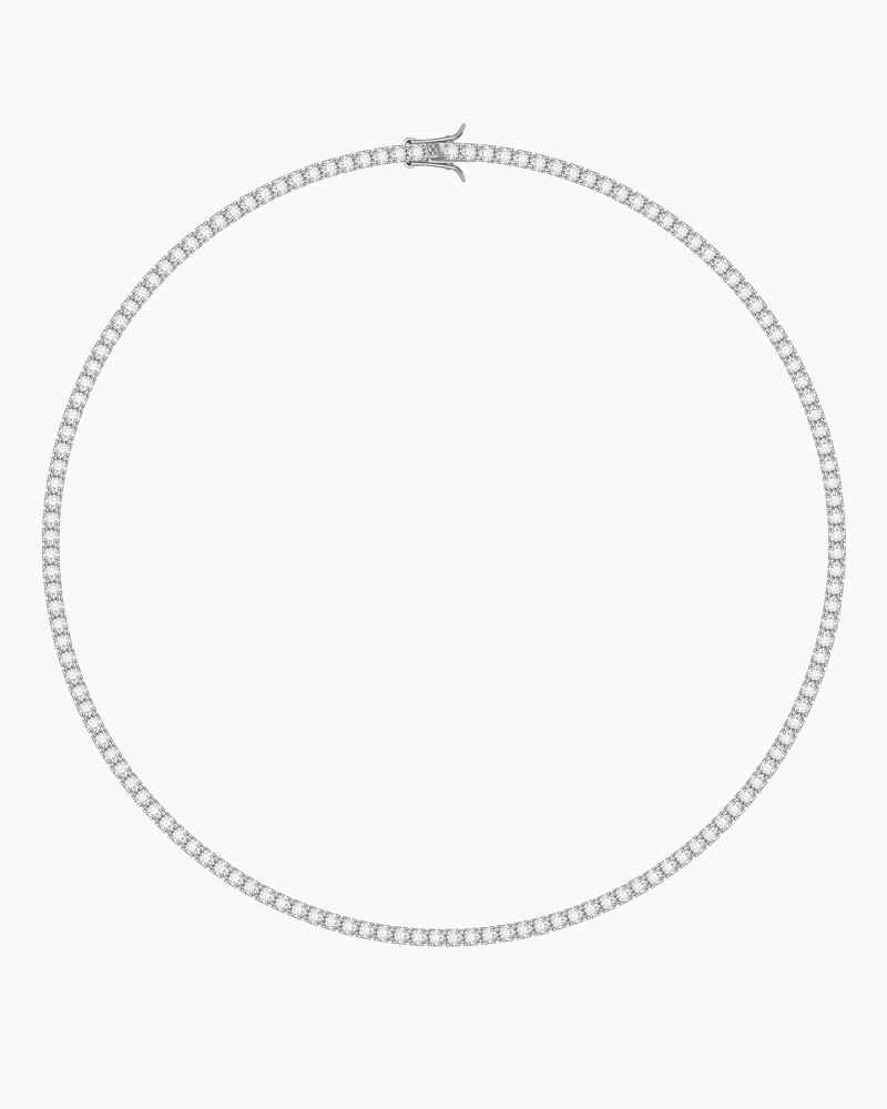 TENNIS NECKLACE LUXURY - SILVER (3MM)
