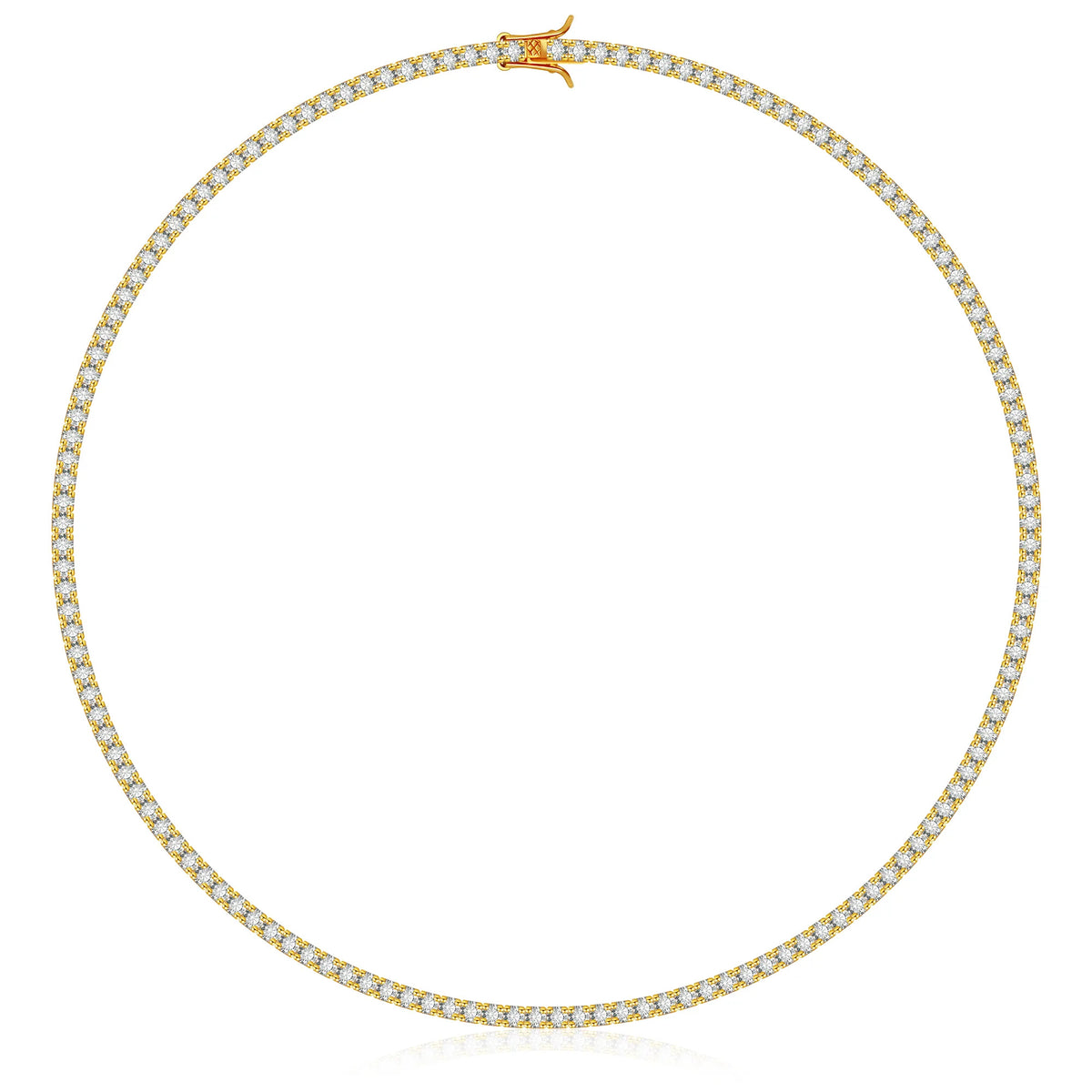Buy luxury tennis necklace online - Gold 3mm