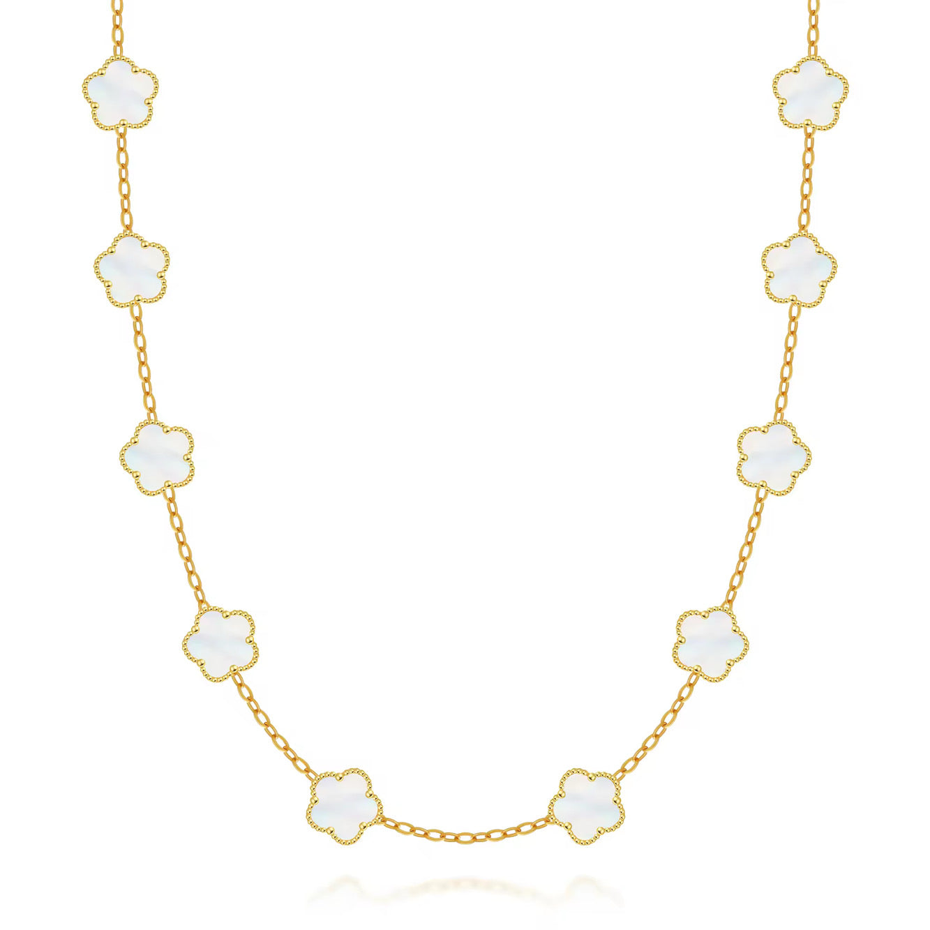 FIORI NECKLACE V2 - GOLD/WHITE