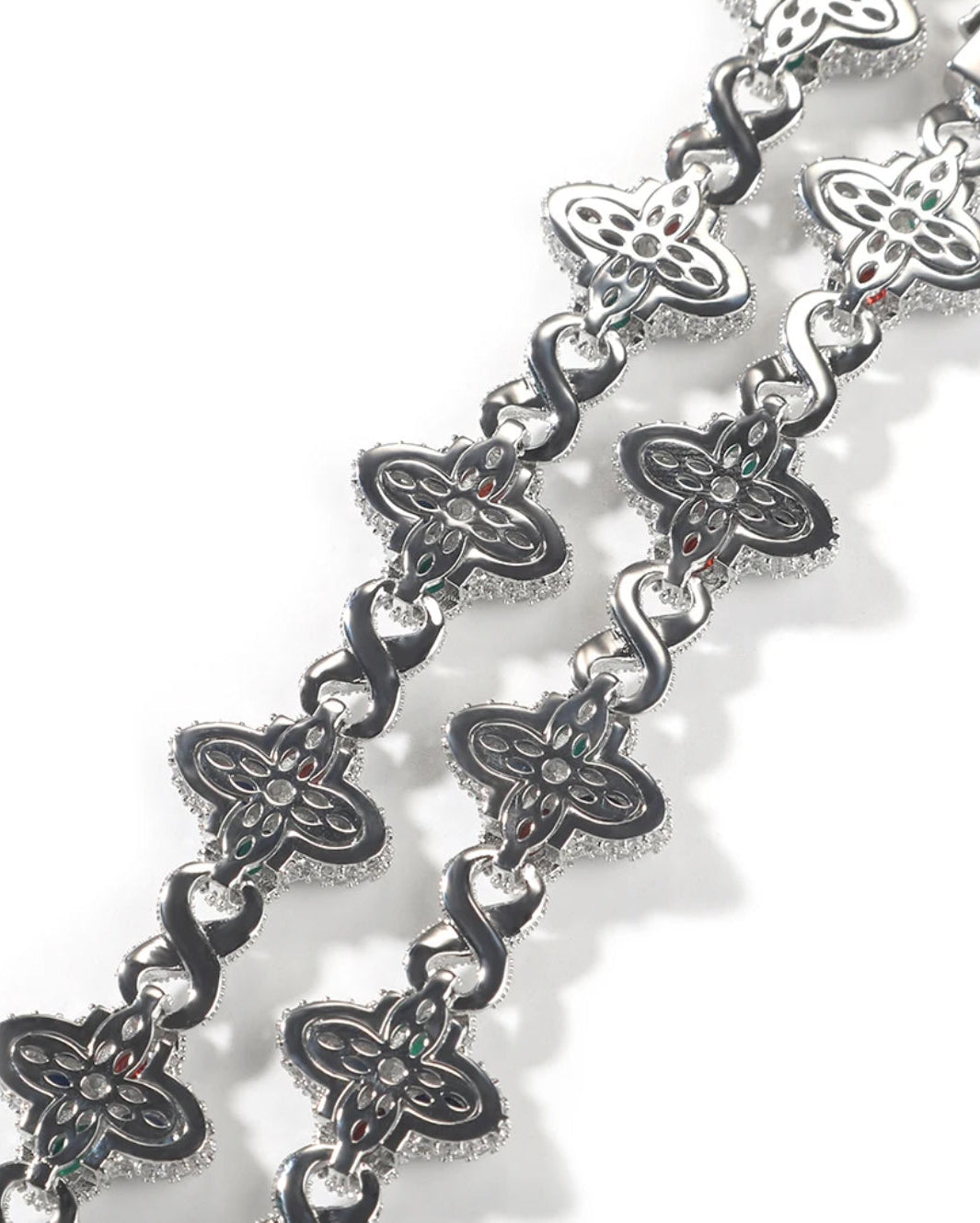 INFINITY FIORI DIAMOND BRACELET - SILVER/PINK