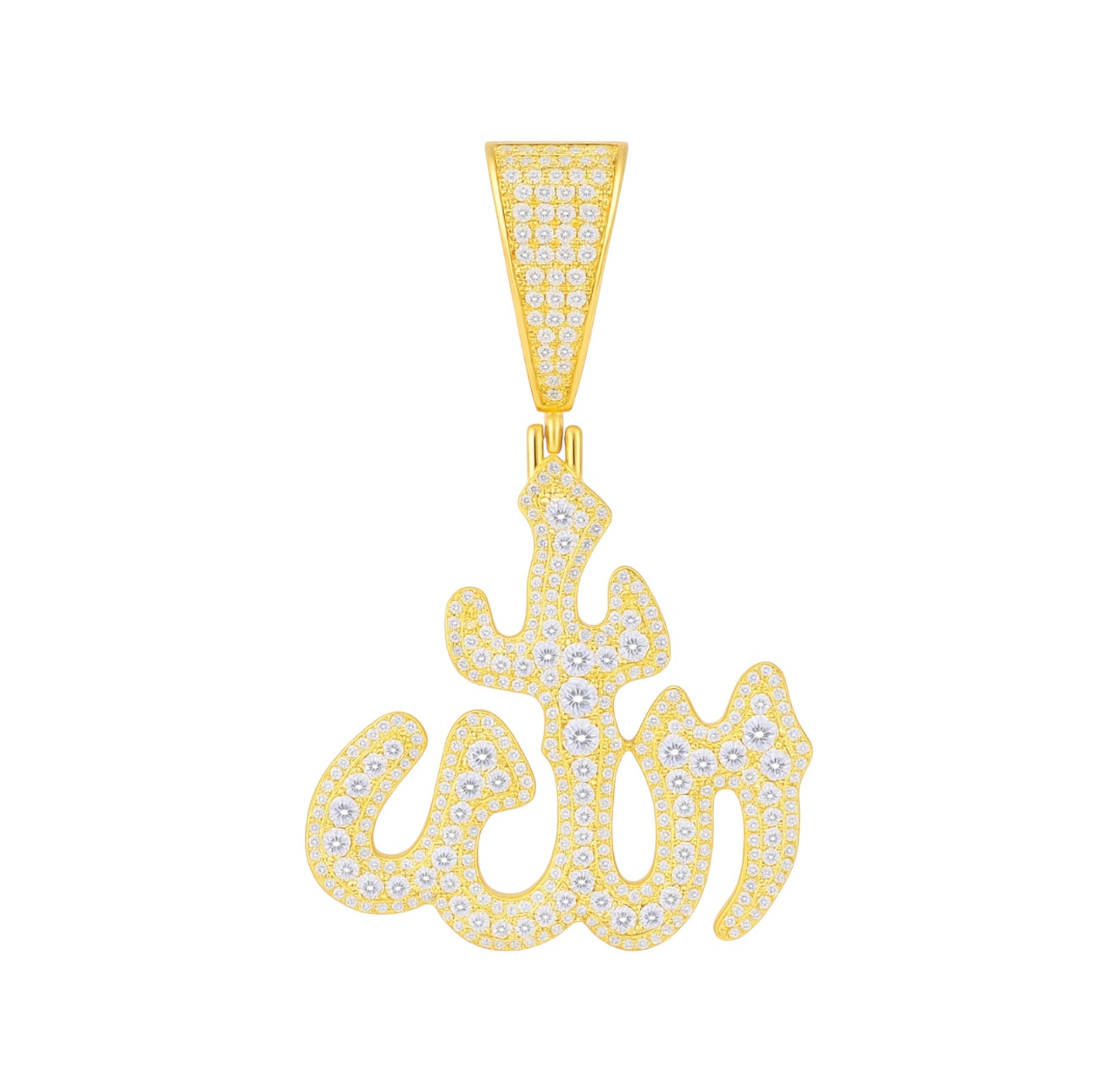 PENDANT DIAMOND ALLAH MOISSANITE S925 - GOLD