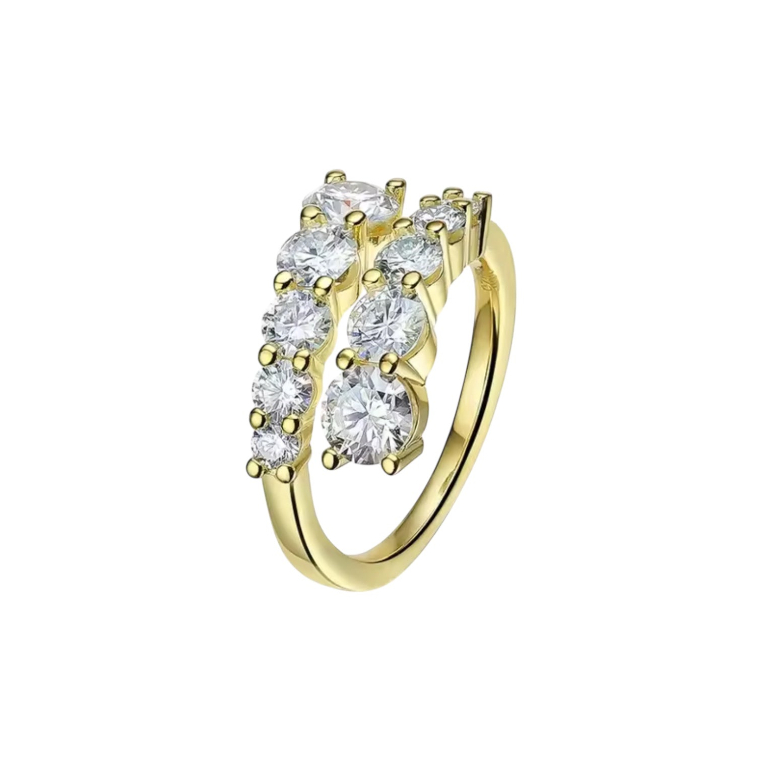 RING DONATELLA WITH MOISSANITE DIAMONDS S925 - GOLD