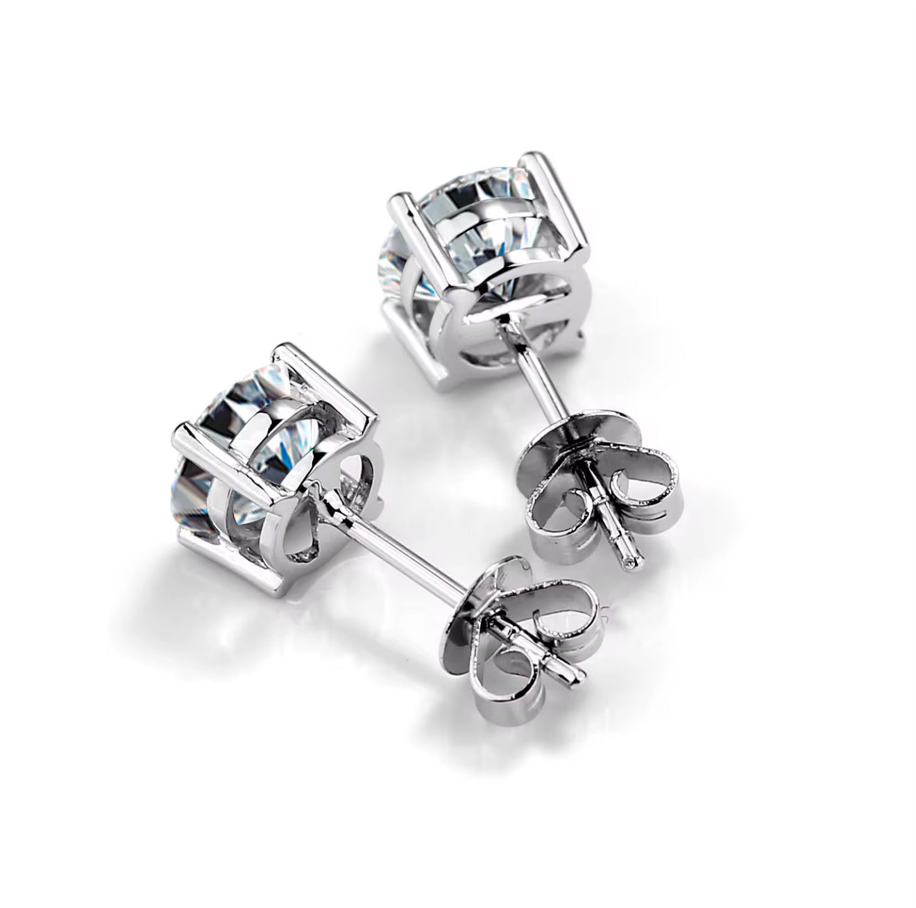 ØREDOBBER DIAMANT MOISSANITE S925 - SØLV