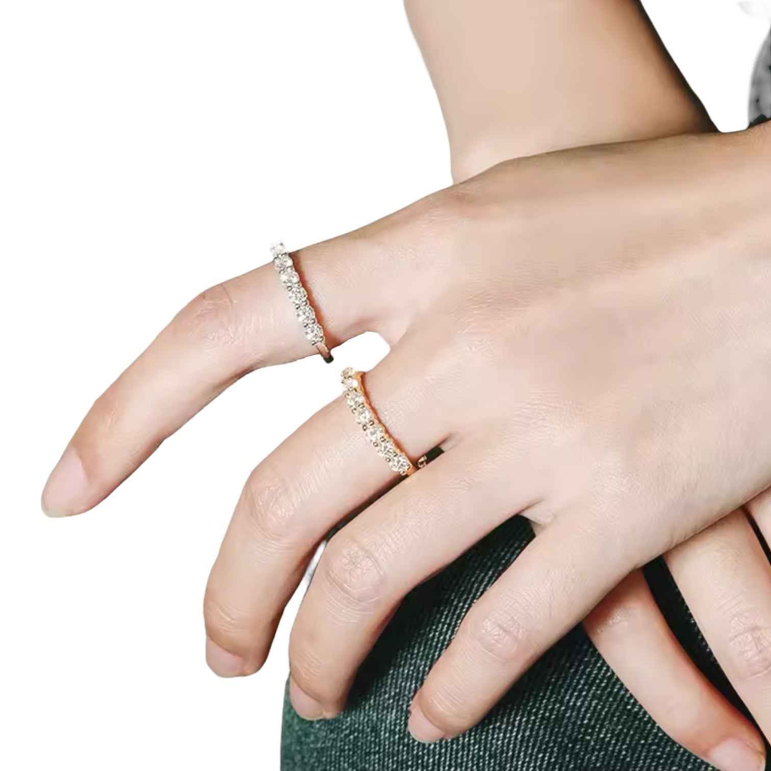 RING MED MOISSANITE DIAMANTER S925 - GULL