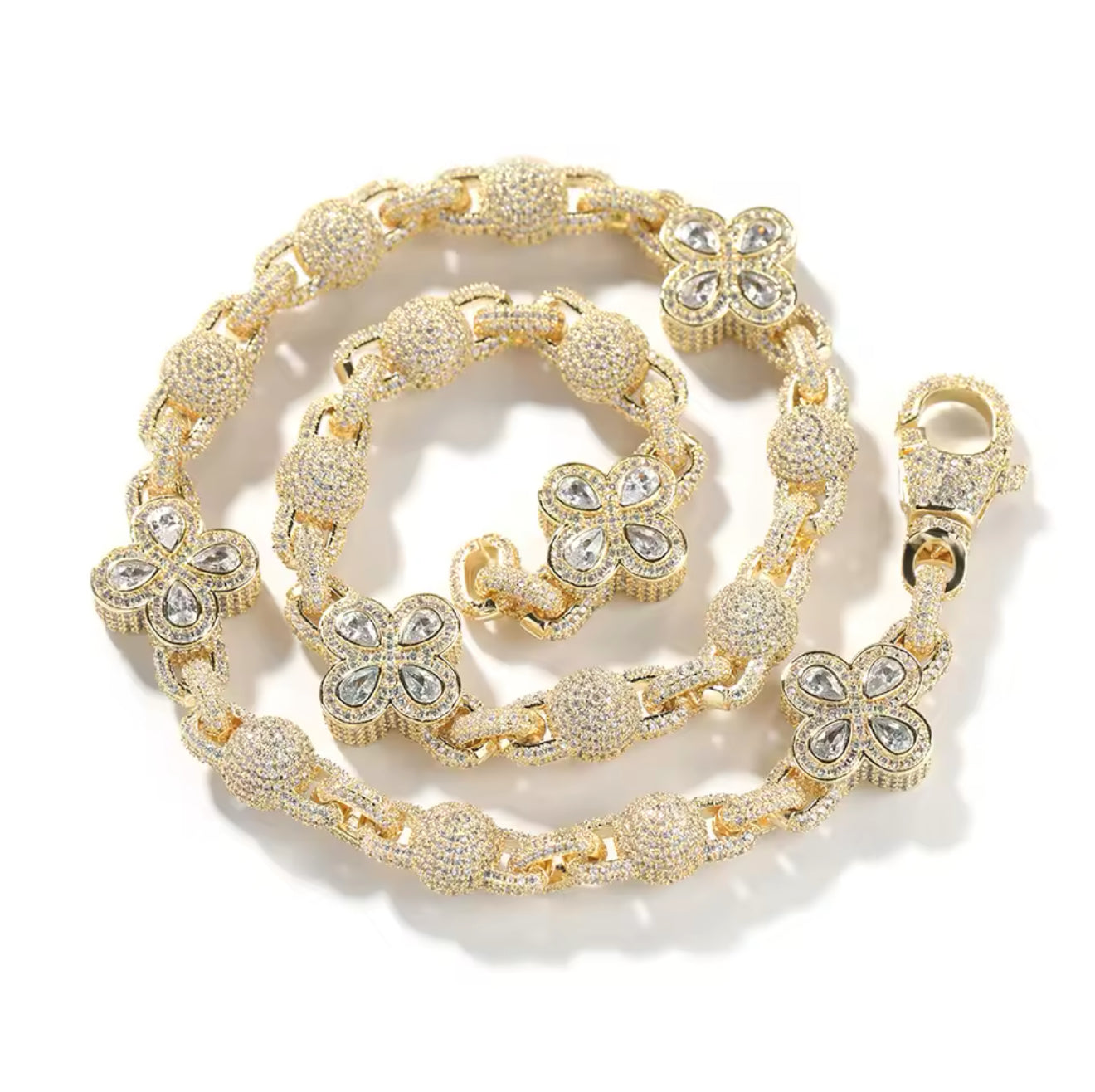 FIORI GLOBE DIAMANT HALSKJEDE - GULL