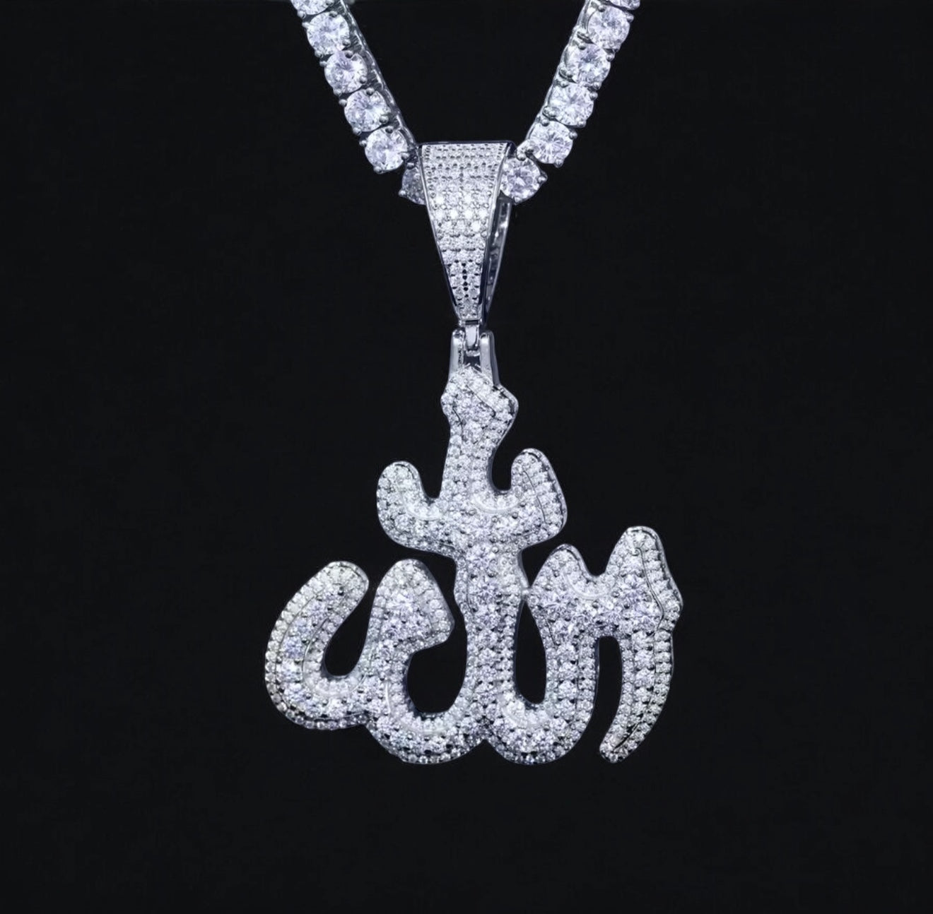 PENDANT DIAMOND ALLAH MOISSANITE S925 - SILVER