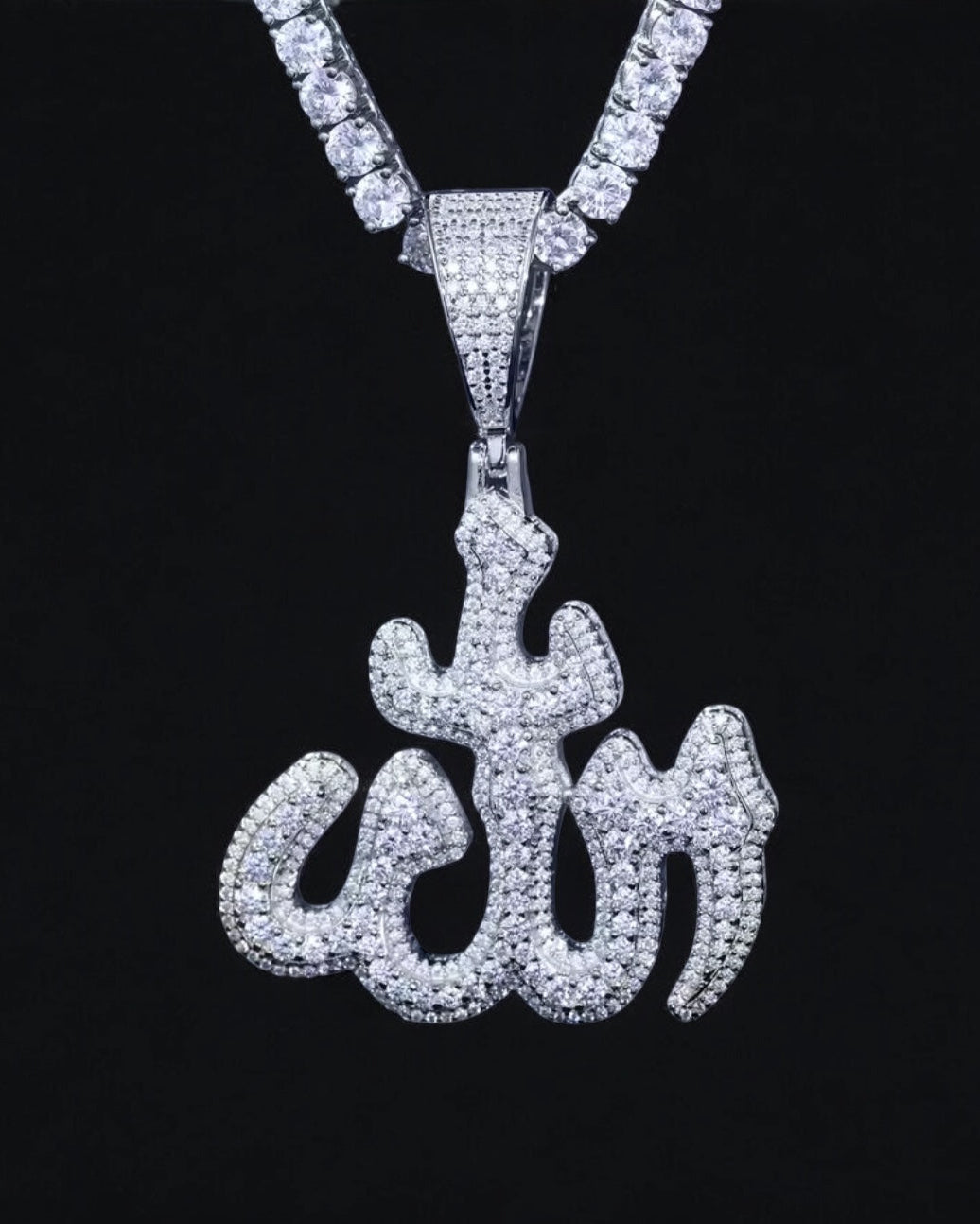 PENDANT DIAMOND ALLAH MOISSANITE S925 - SILVER