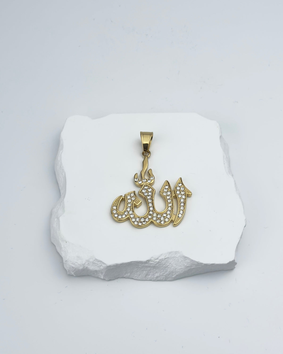 DIAMOND ALLAH PENDANT - GOLD