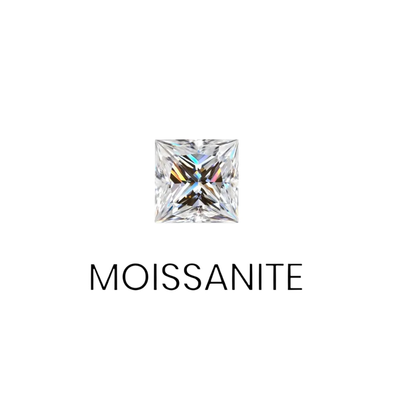 ØREDOBBER DIAMANT SQ MOISSANITE S925 - GULL