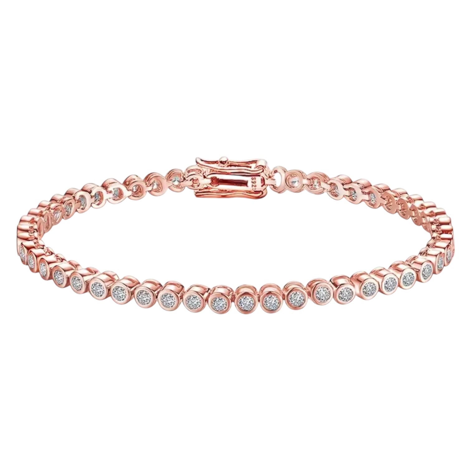 TENNIS PERLA BRACELET MOISSANITE S925 - ROSE GOLD