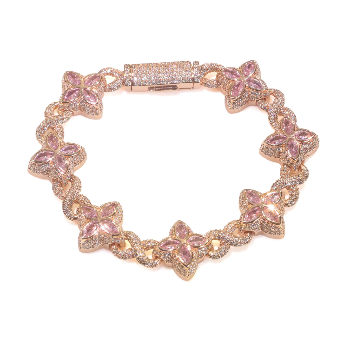 INFINITY FIORI DIAMOND BRACELET - ROSE GOLD/PINK