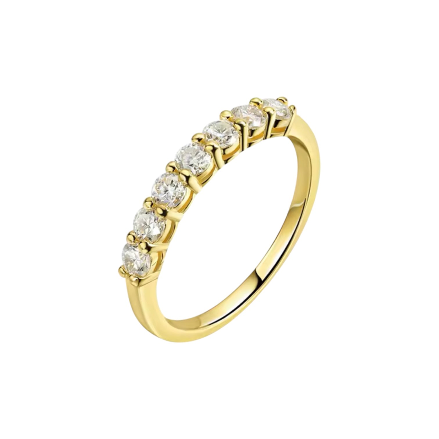 RING WITH MOISSANITE DIAMONDS S925 - GOLD