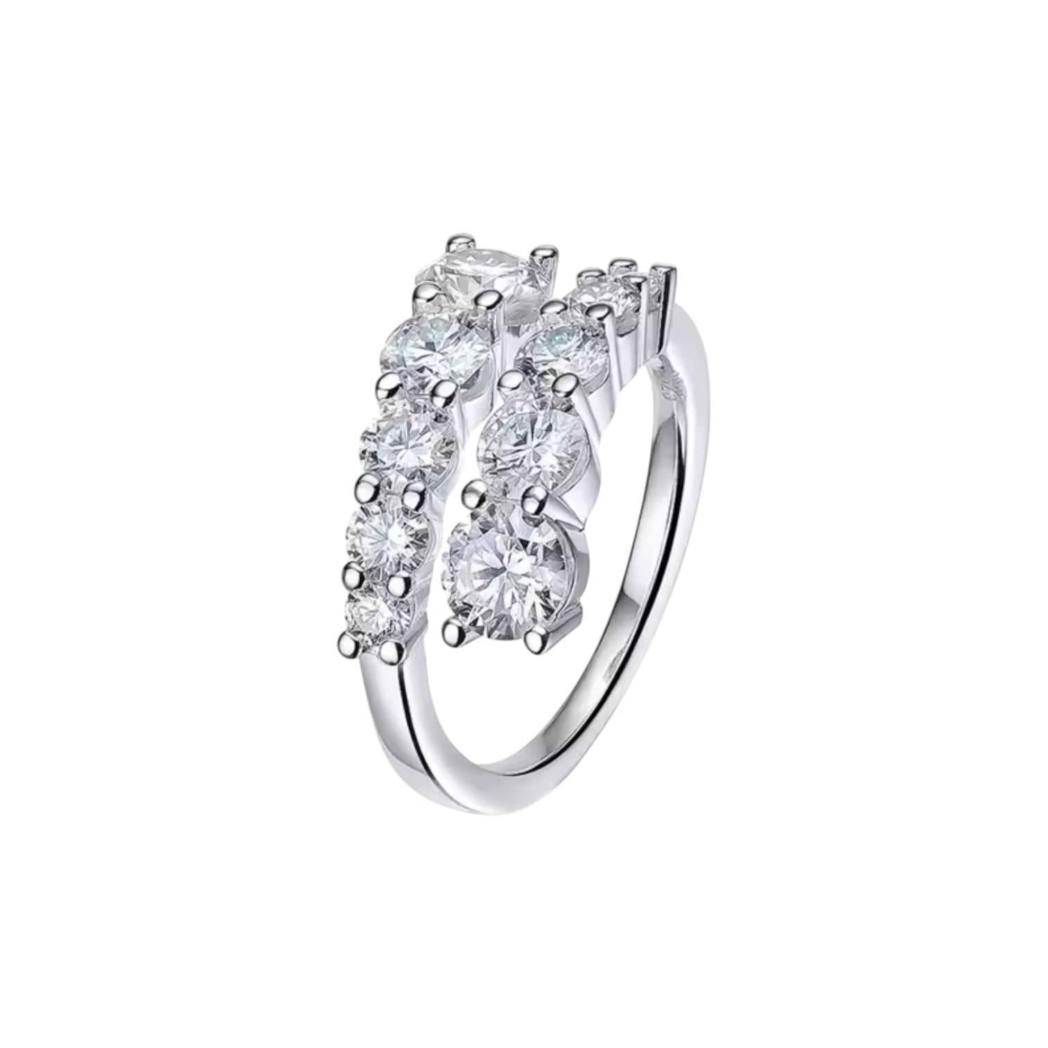 RING DONATELLA WITH MOISSANITE DIAMONDS S925 - SILVER