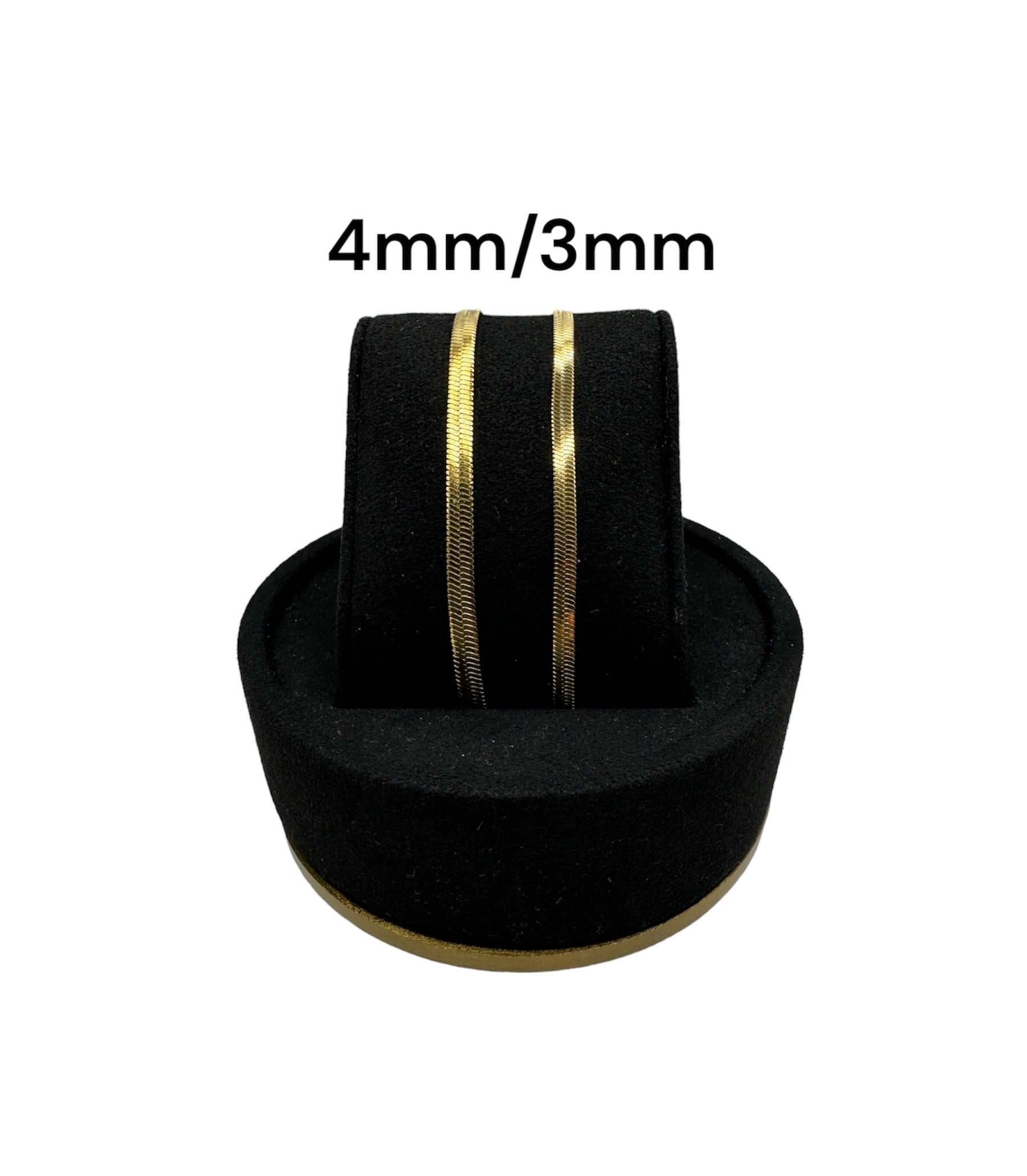 HERRINGBONE ARMBÅND - GULL (4MM)