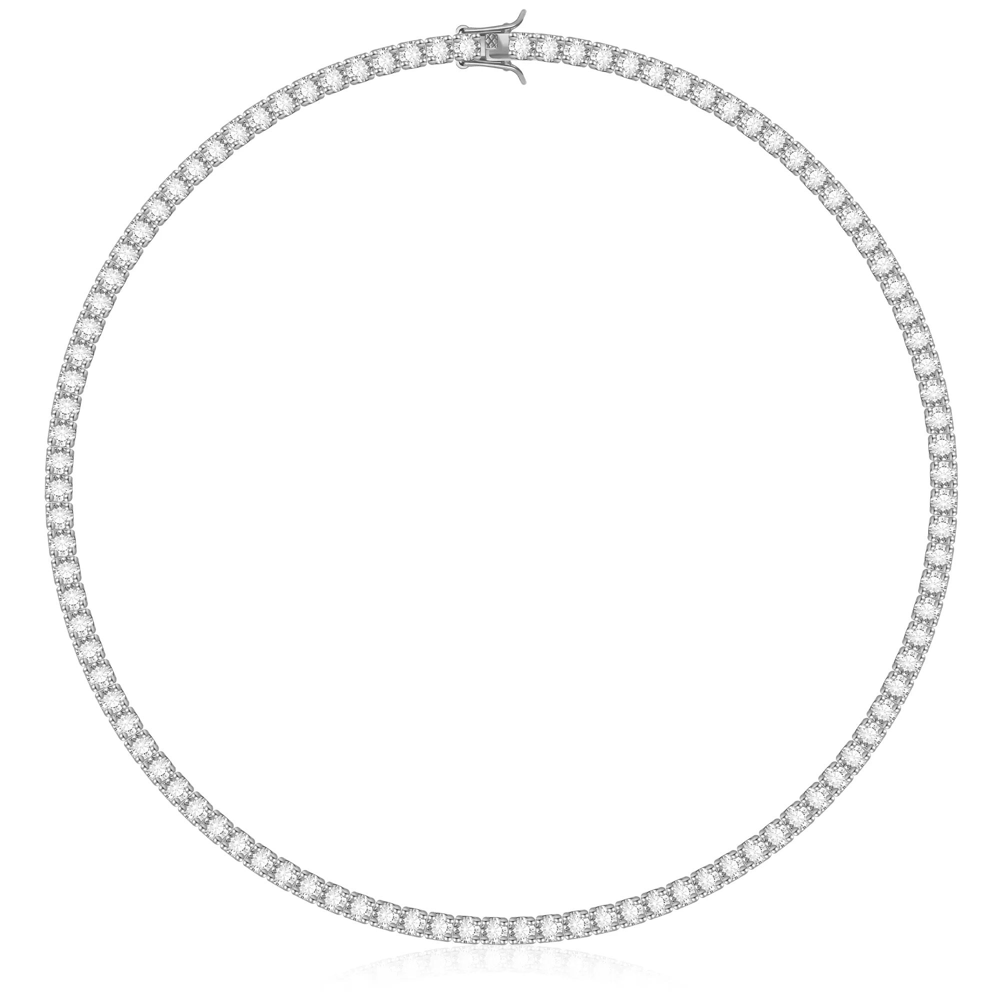 TENNIS NECKLACE LUXURY - SILVER (4MM)