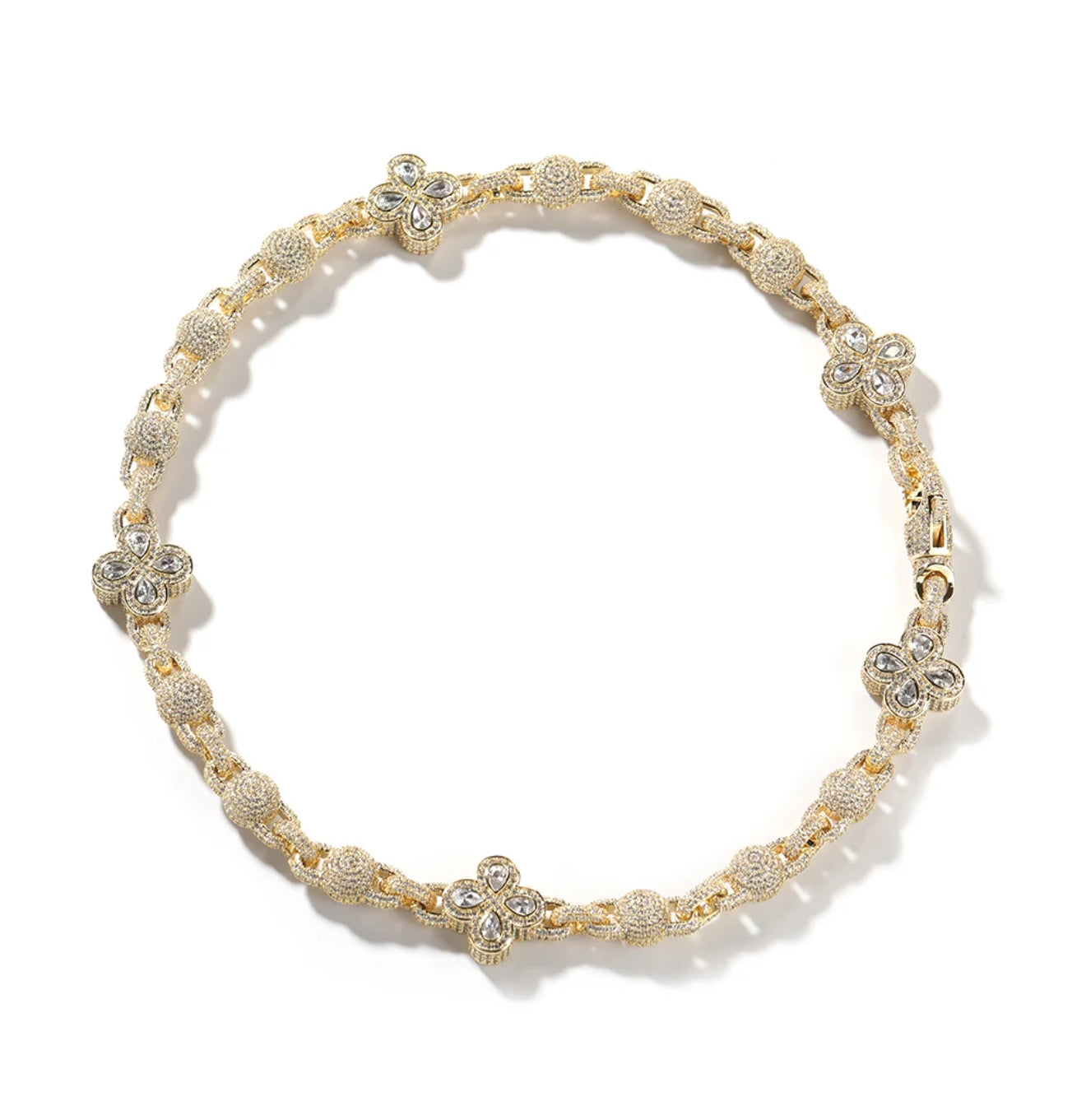 FIORI GLOBE DIAMANT HALSKJEDE - GULL