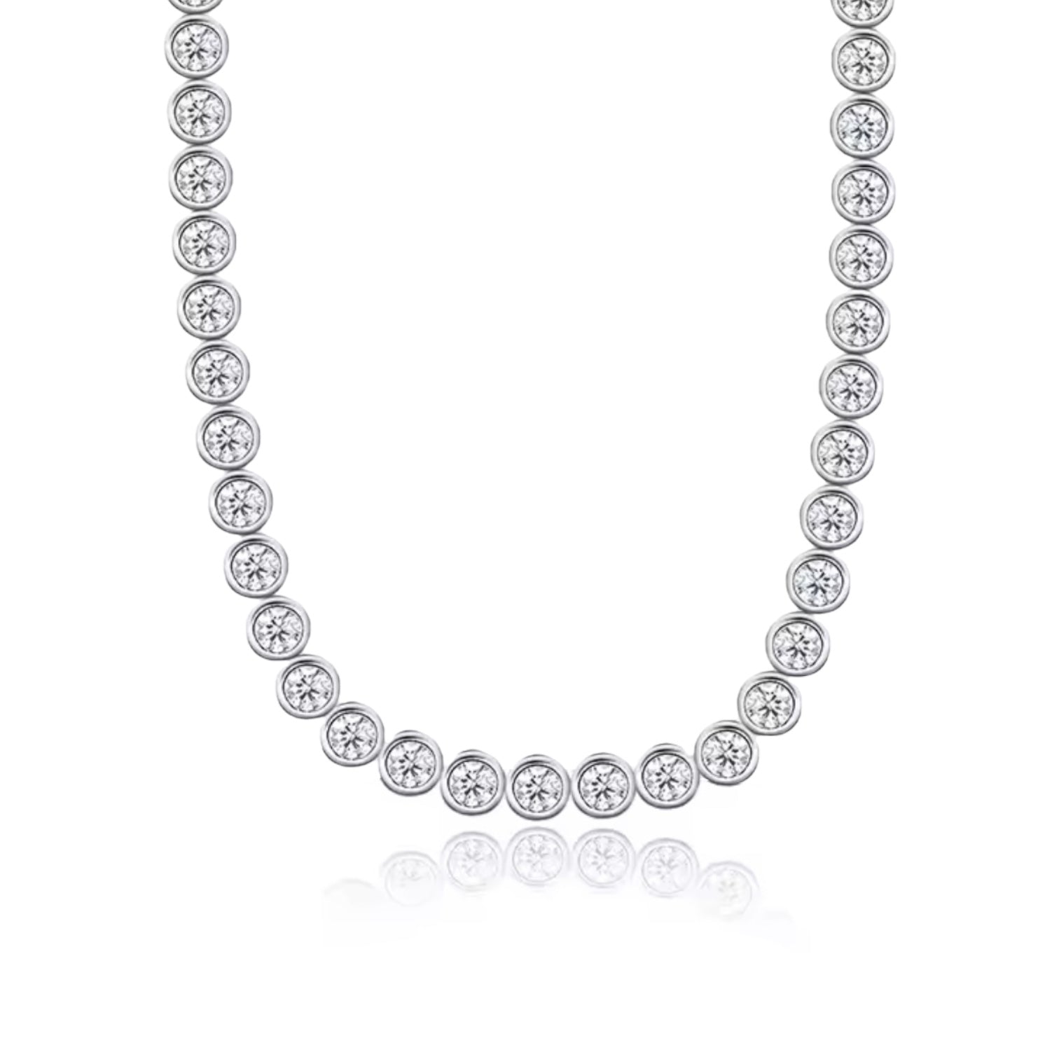 TENNIS PERLA NECKLACE MOISSANITE S925 - SILVER
