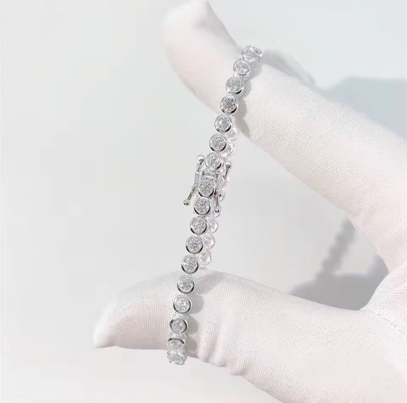 TENNIS PERLA BRACELET MOISSANITE S925 - SILVER