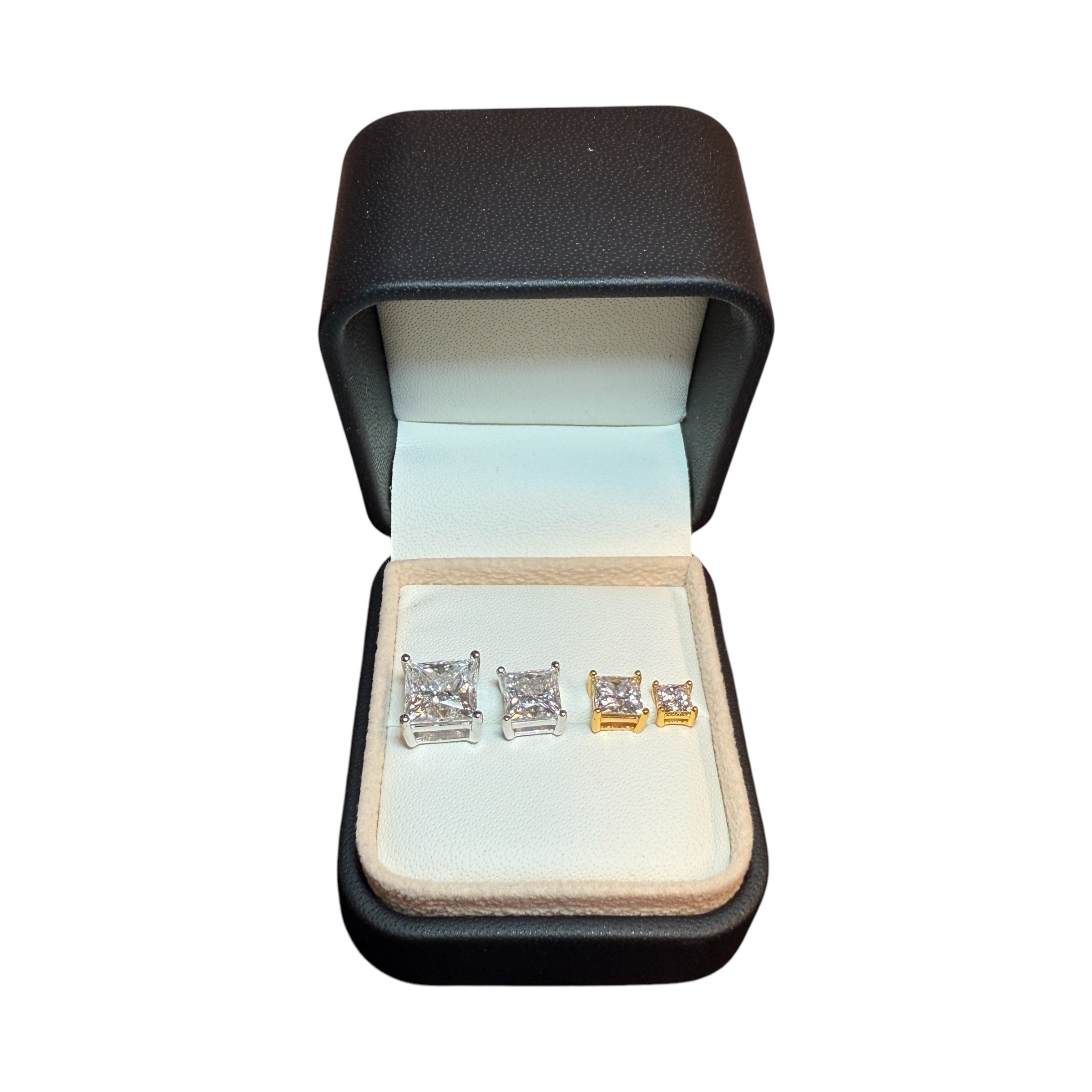 EARRINGS DIAMOND SQ MOISSANITE S925 - SILVER