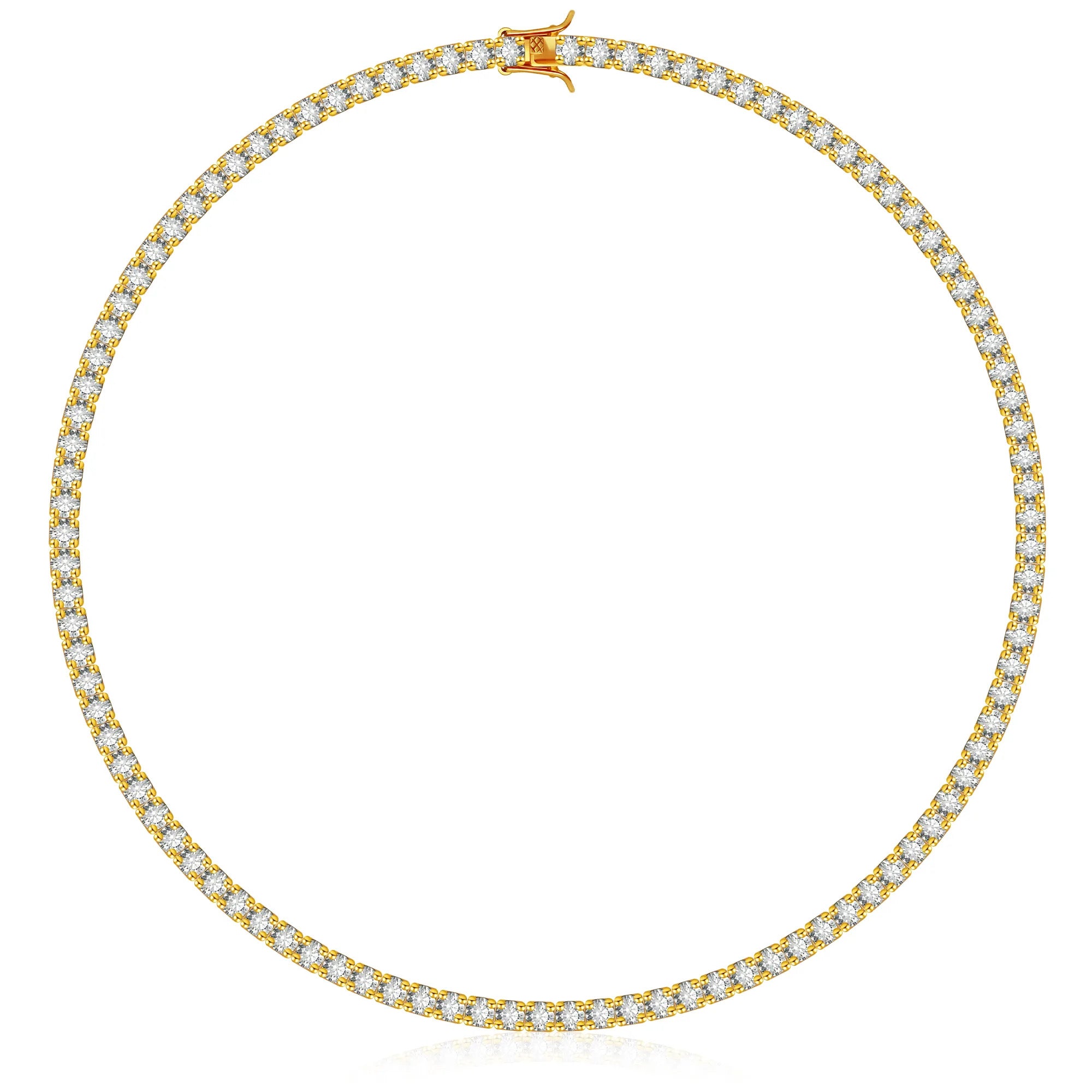 TENNIS NECKLACE LUXURY - GOLD (4MM)
