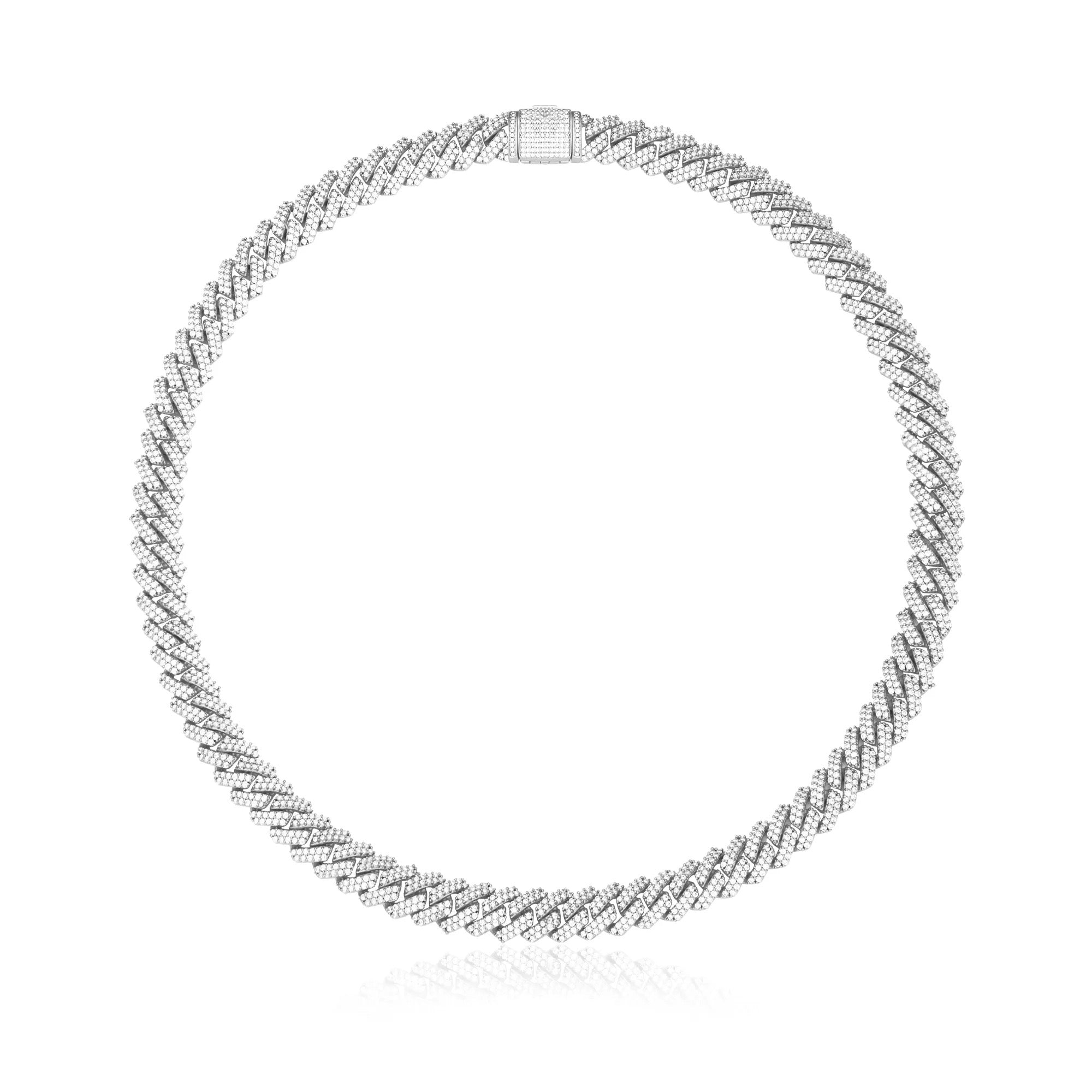 CUBAN ICE LUXURY NECKLACE - SILVER (10MM)