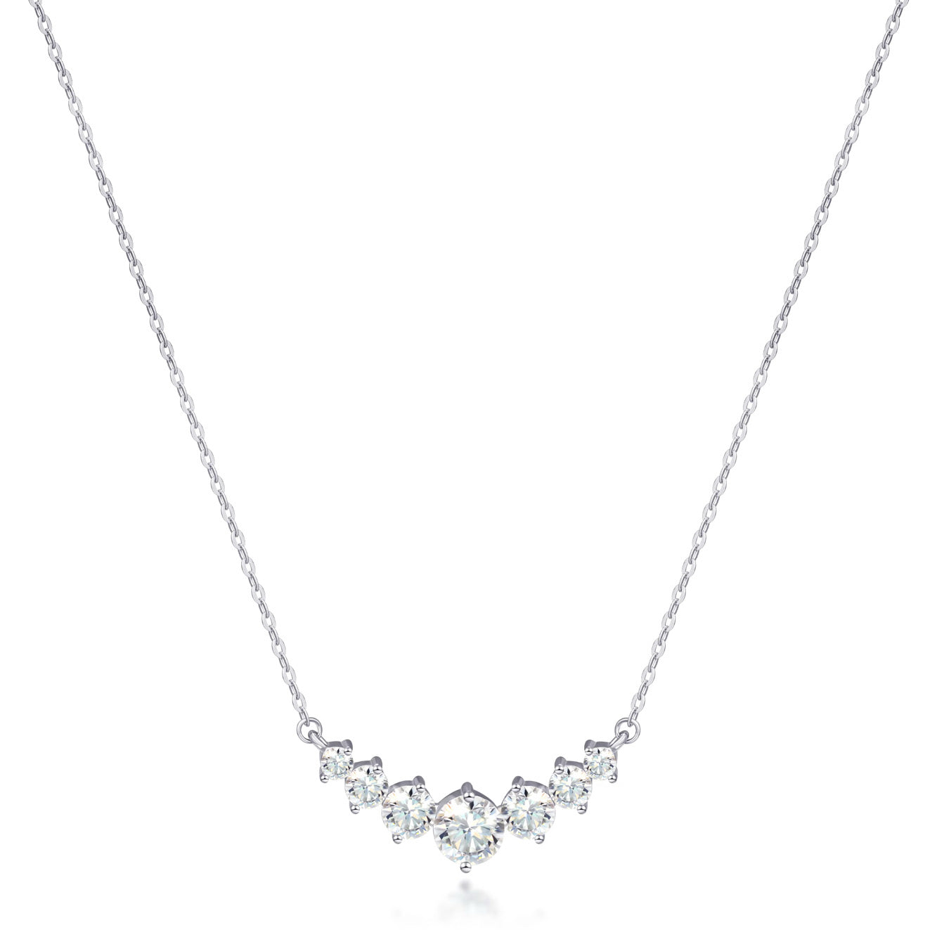 DIAMOND NECKLACE MOISSANITE S925 - WHITE GOLD