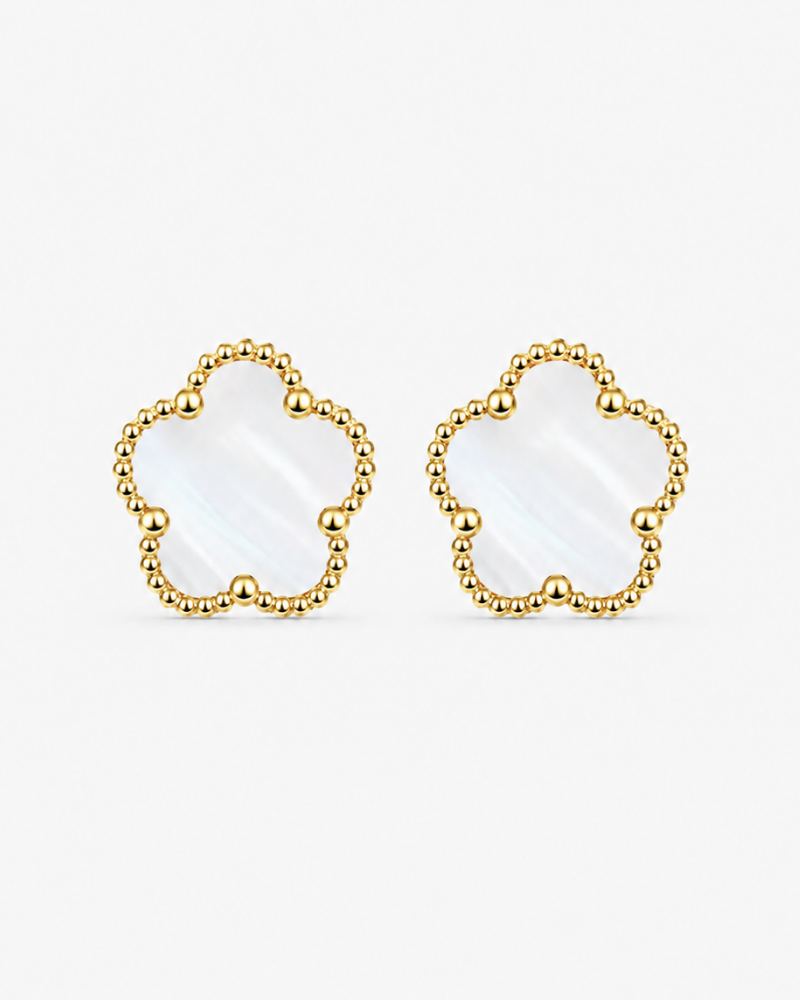 EARRINGS FIORI - GOLD/WHITE