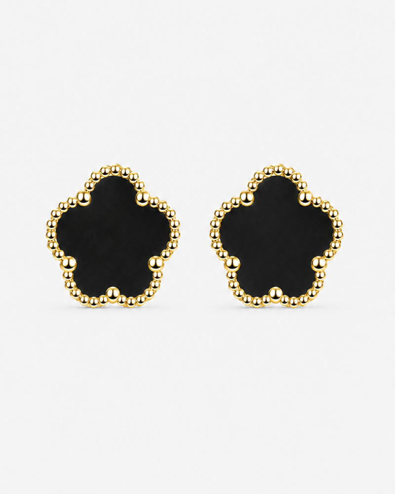 EARRINGS FIORI - GOLD/BLACK