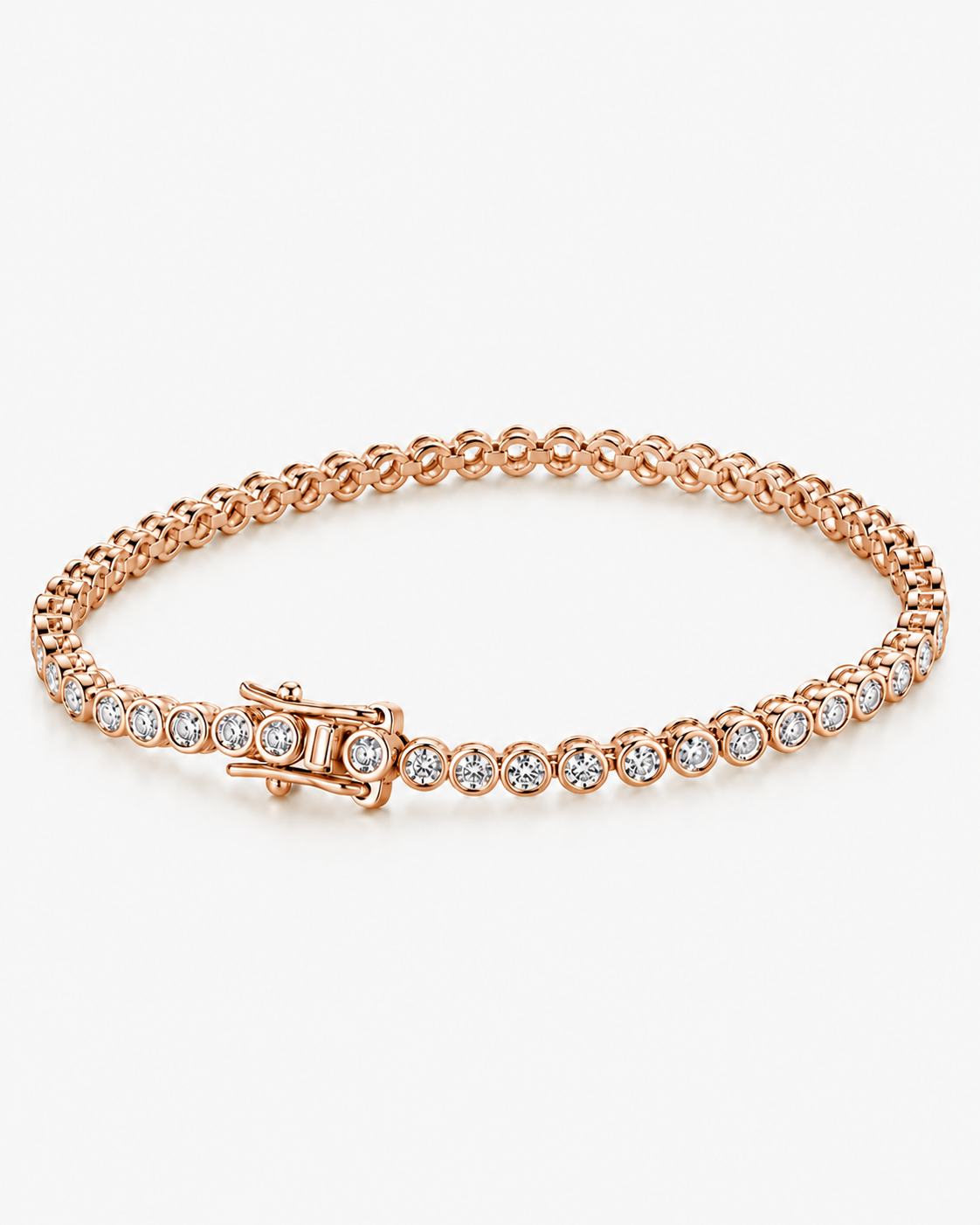 TENNIS PERLA BRACELET MOISSANITE S925 - ROSE GOLD (Made to Order)
