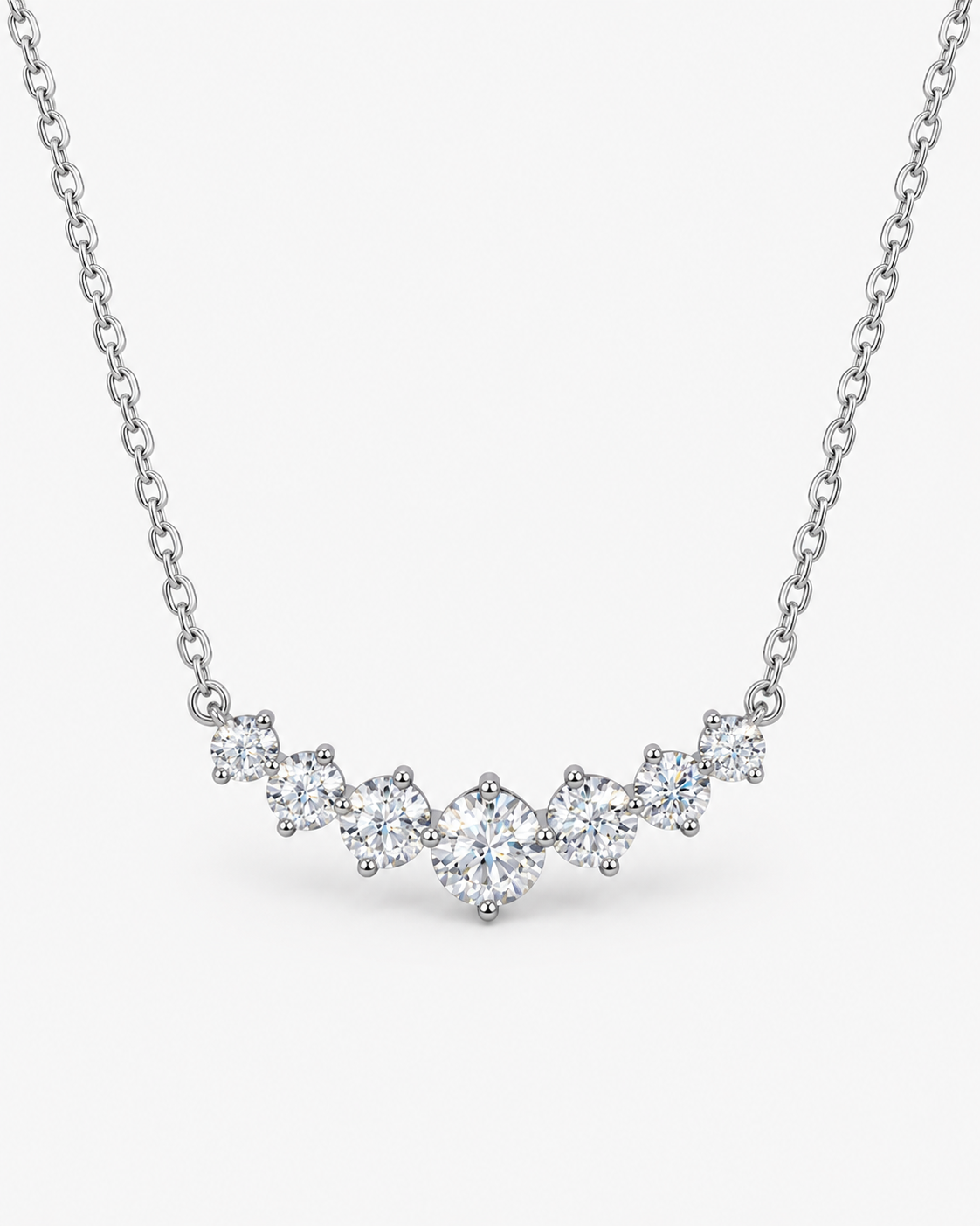 DIAMOND NECKLACE MOISSANITE S925 - WHITE GOLD