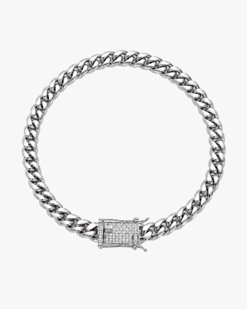 CUBAN BRACELET LUXURY - SILVER (6MM)