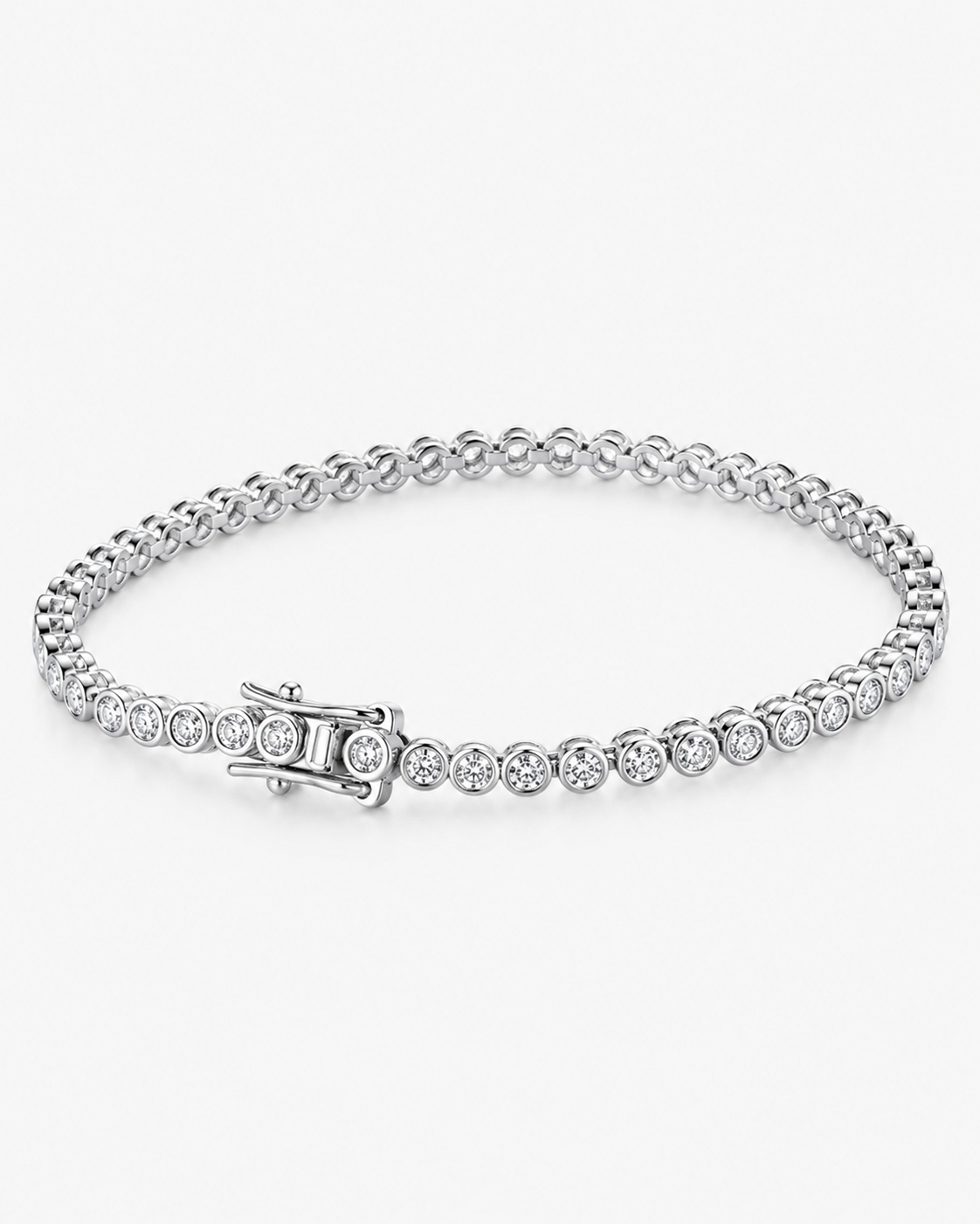 TENNIS PERLA BRACELET MOISSANITE S925 - SILVER (Made to Order)