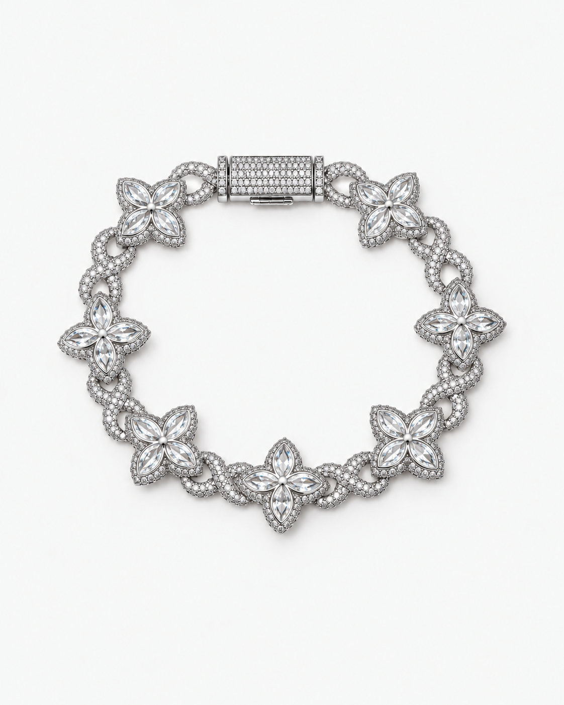 INFINITY FIORI DIAMOND BRACELET - SILVER
