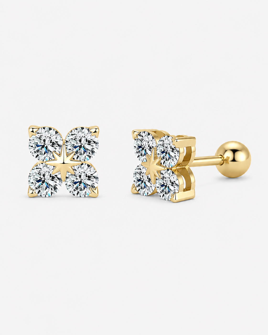 EARRINGS PALMARIA MOISSANITE S925 - GOLD