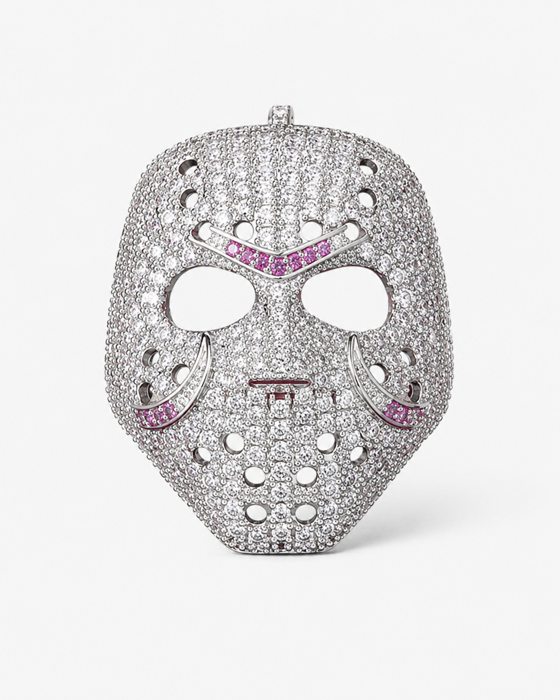 DIAMOND MASK PENDANT - SILVER