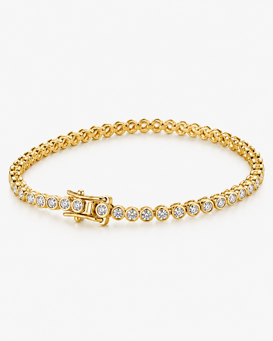TENNIS PERLA BRACELET MOISSANITE S925 - GOLD (Made to Order)