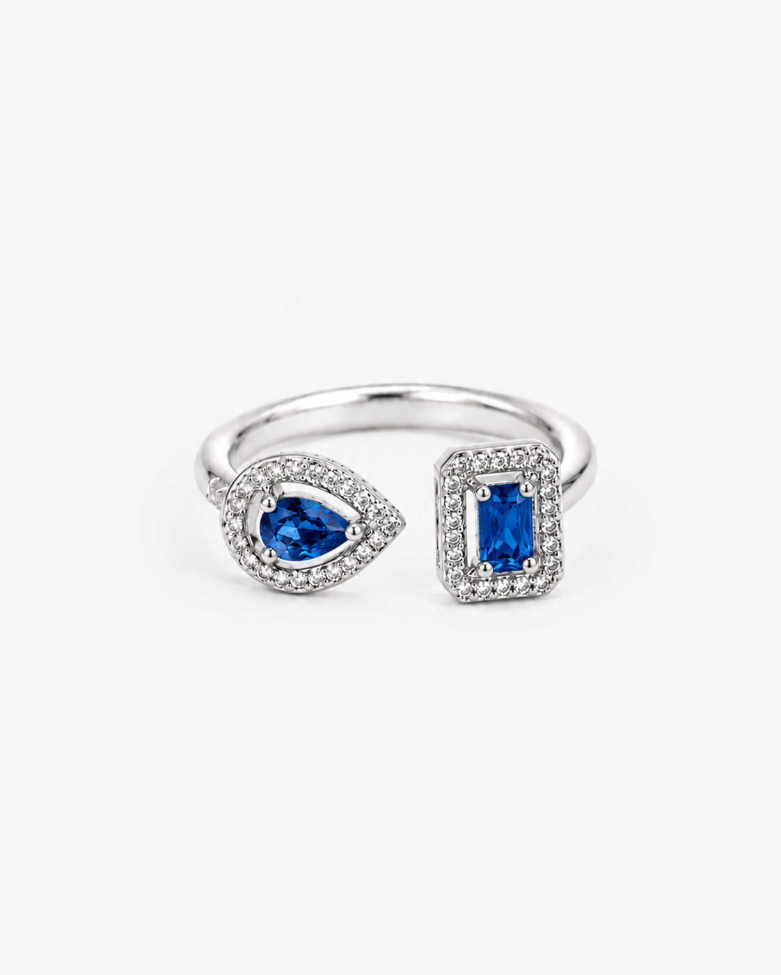 DIAMOND RING - SILVER/BLUE