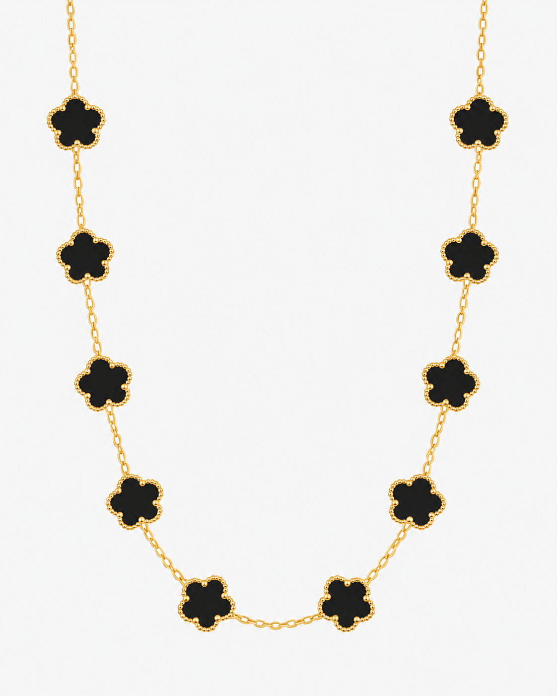 FIORI NECKLACE V2 - GOLD/BLACK