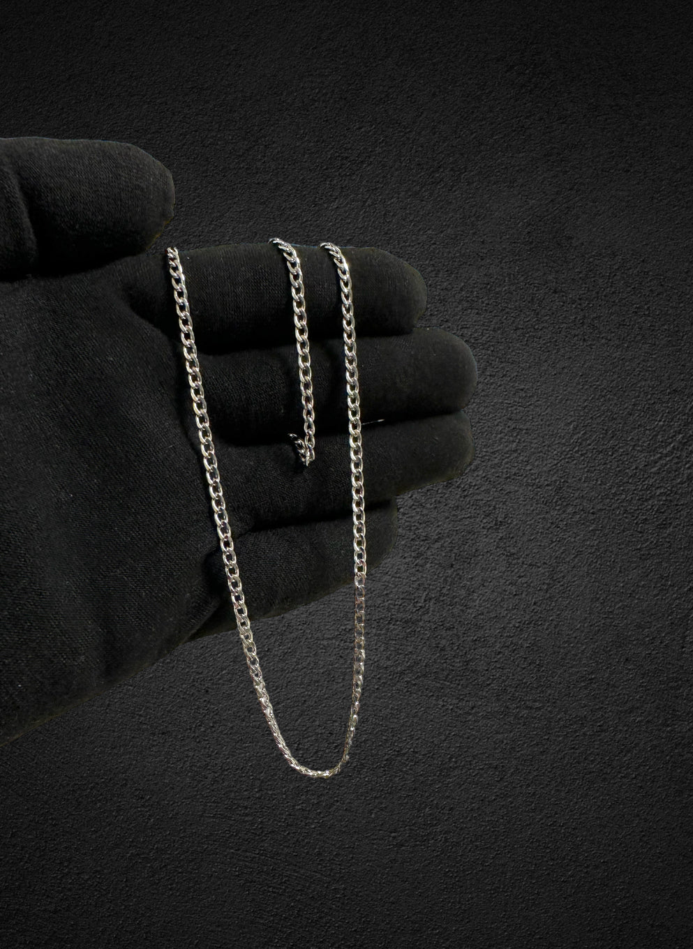 CUBAN HALSKJEDE - SØLV (3MM)
