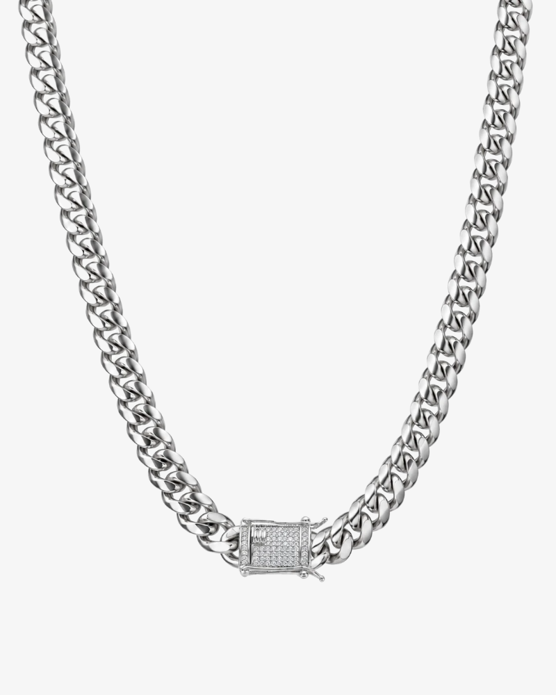 CUBAN NECKLACE LUXURY - SILVER (10MM)